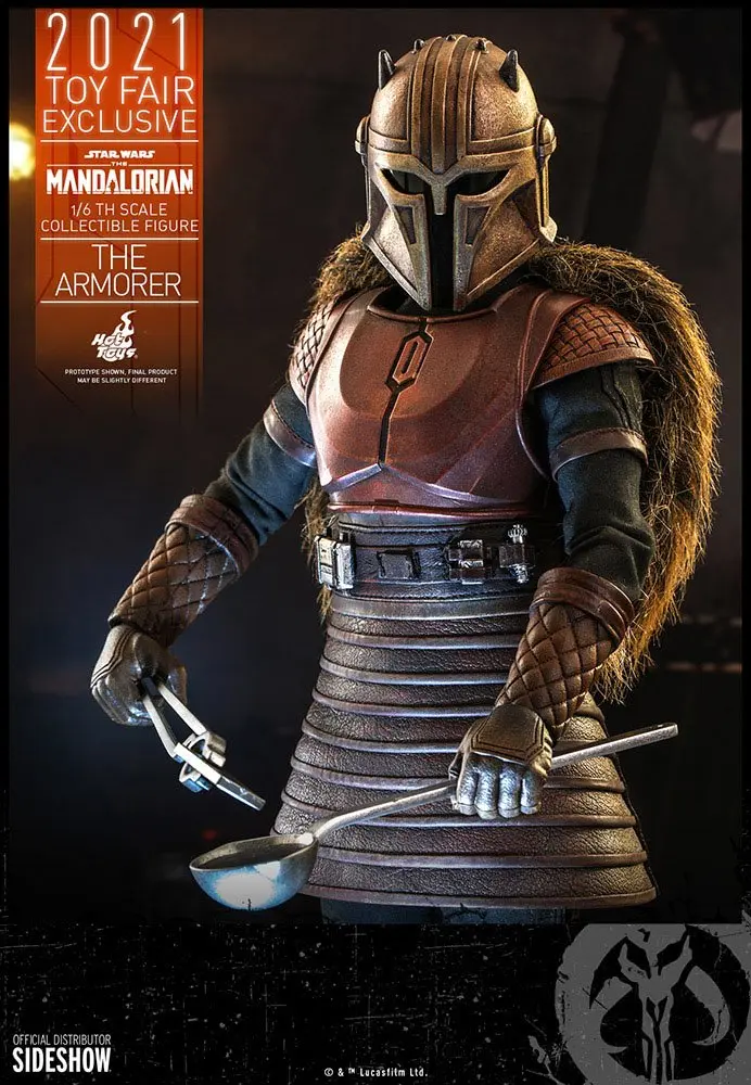 Star Wars The Mandalorian Figurina de actiune 1/6 The Armorer 2021 Toy Fair Exclusive 29 cm poza produsului
