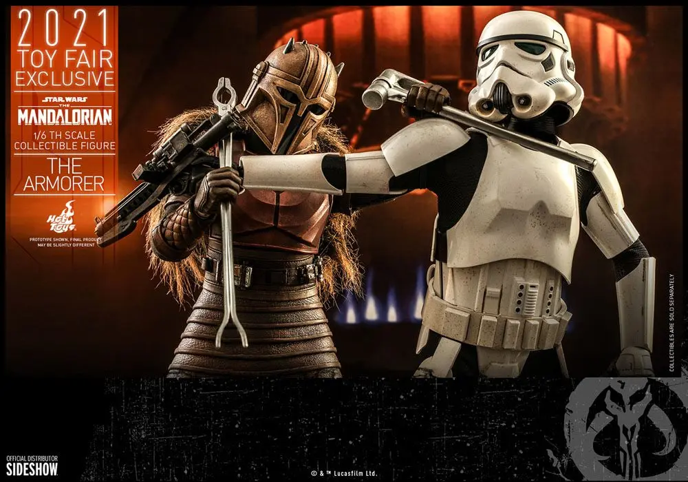 Star Wars The Mandalorian Figurina de actiune 1/6 The Armorer 2021 Toy Fair Exclusive 29 cm poza produsului
