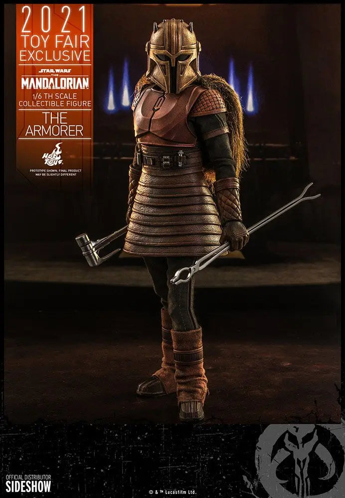 Star Wars The Mandalorian Figurina de actiune 1/6 The Armorer 2021 Toy Fair Exclusive 29 cm poza produsului