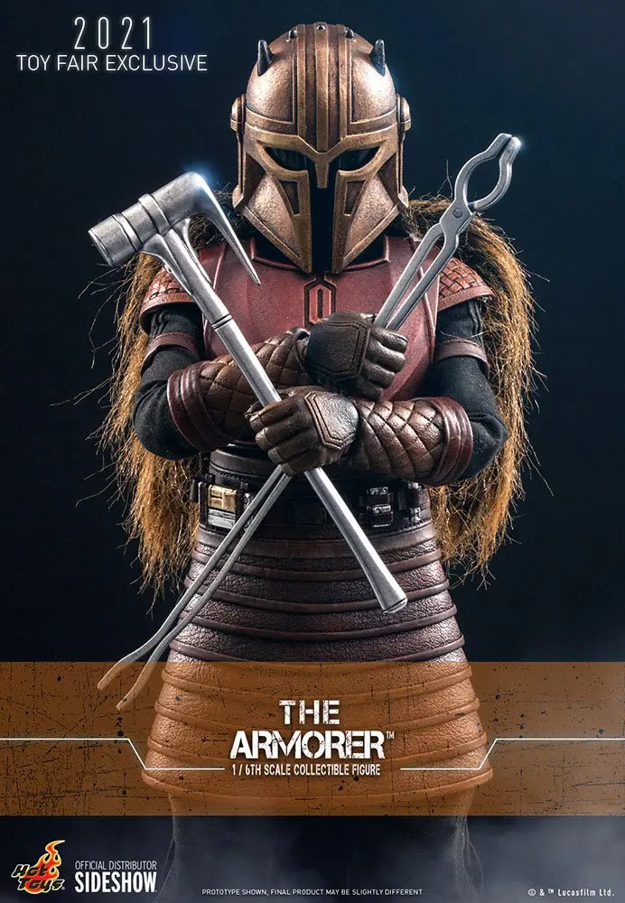 Star Wars The Mandalorian Figurina de actiune 1/6 The Armorer 2021 Toy Fair Exclusive 29 cm poza produsului