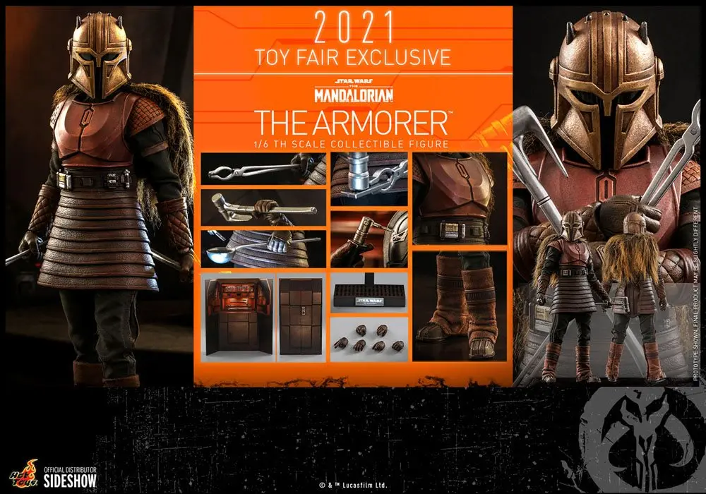 Star Wars The Mandalorian Figurina de actiune 1/6 The Armorer 2021 Toy Fair Exclusive 29 cm poza produsului