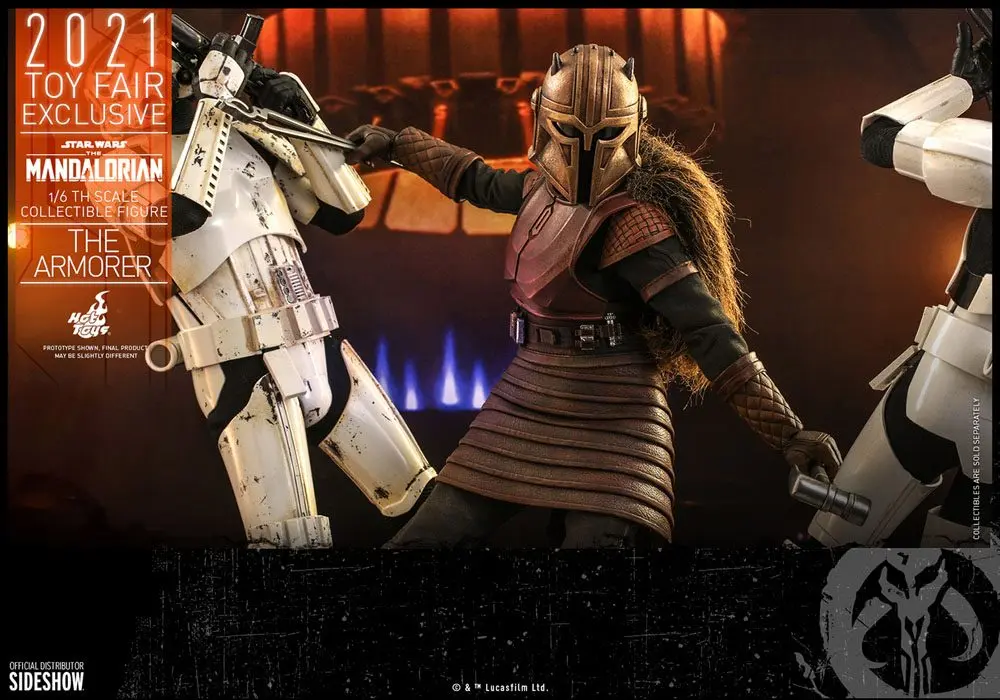 Star Wars The Mandalorian Figurina de actiune 1/6 The Armorer 2021 Toy Fair Exclusive 29 cm poza produsului