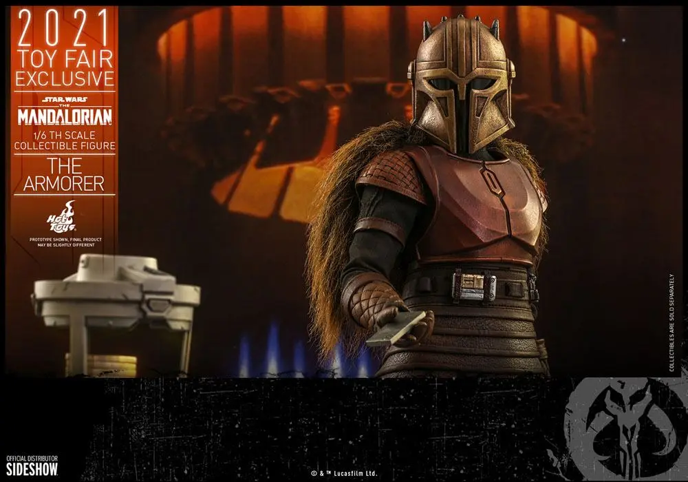 Star Wars The Mandalorian Figurina de actiune 1/6 The Armorer 2021 Toy Fair Exclusive 29 cm poza produsului