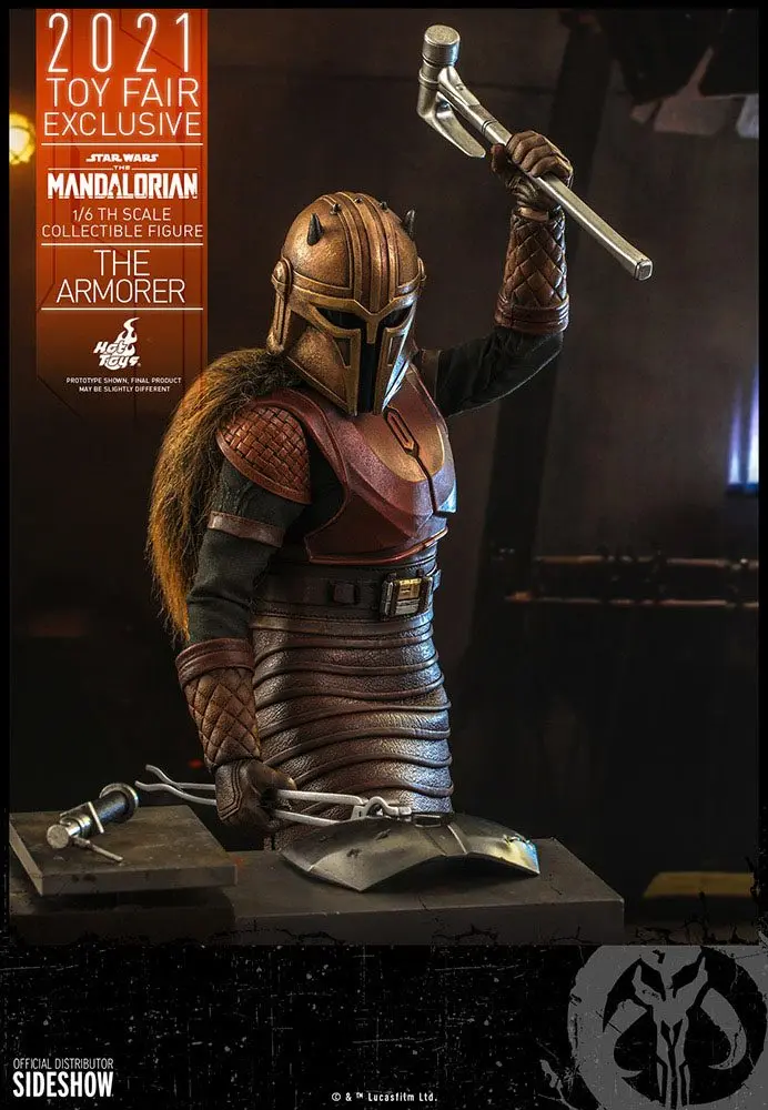 Star Wars The Mandalorian Figurina de actiune 1/6 The Armorer 2021 Toy Fair Exclusive 29 cm poza produsului
