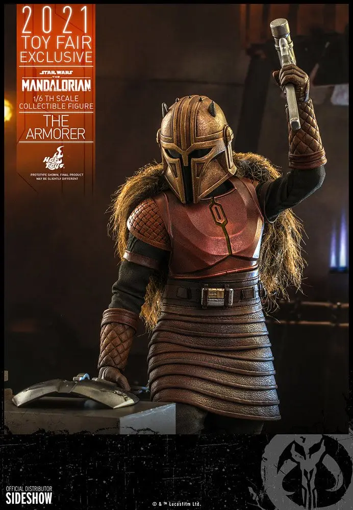 Star Wars The Mandalorian Figurina de actiune 1/6 The Armorer 2021 Toy Fair Exclusive 29 cm poza produsului