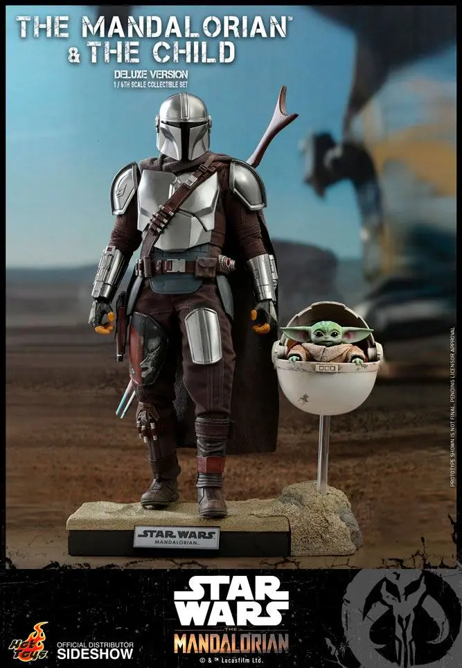 Star Wars The Mandalorian figurina de actiune pachet de 2 bucati 1/6 The Mandalorian & The Child Deluxe 30 cm poza produsului