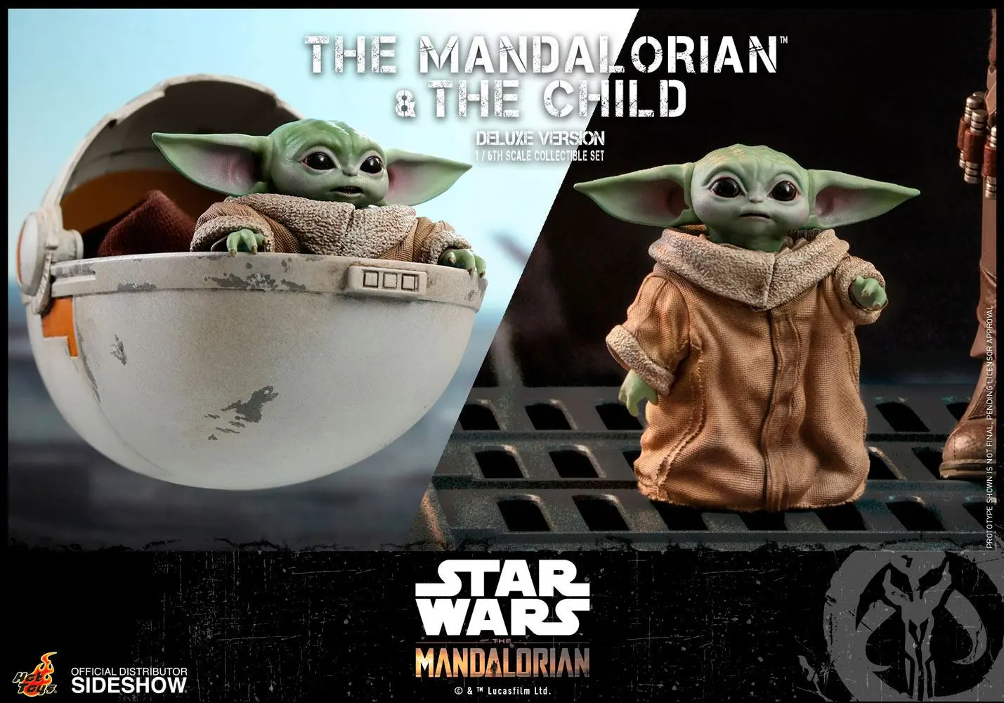 Star Wars The Mandalorian figurina de actiune pachet de 2 bucati 1/6 The Mandalorian & The Child Deluxe 30 cm poza produsului