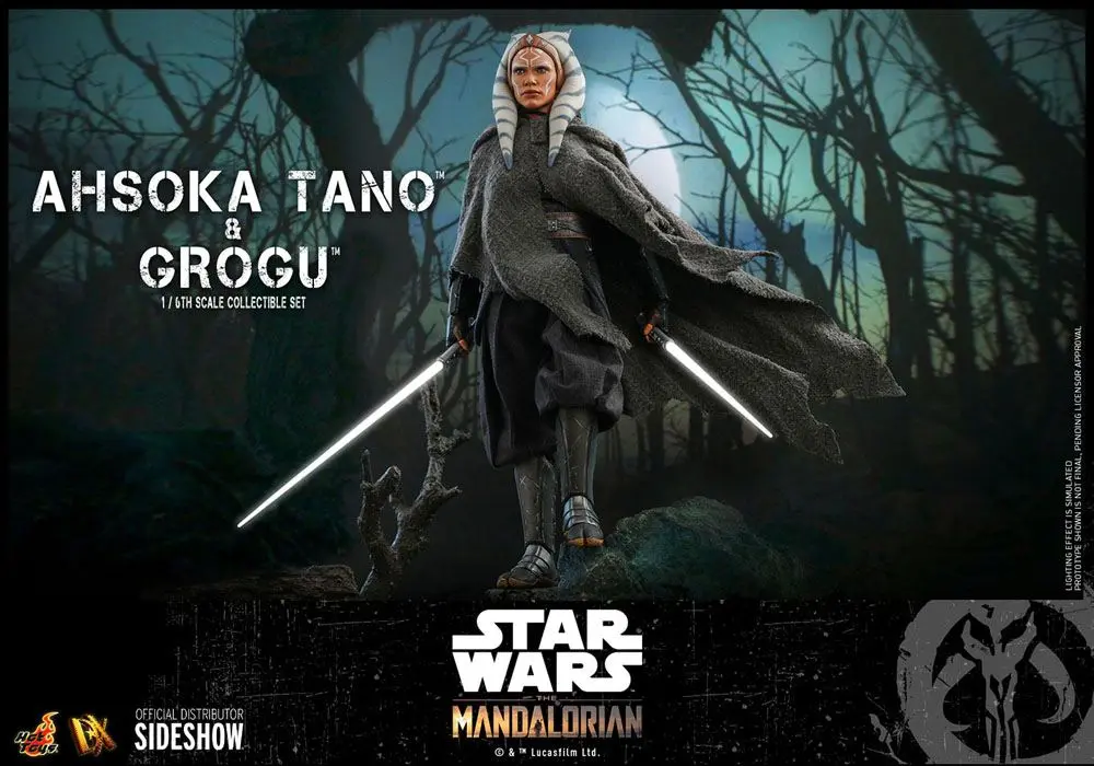 Star Wars The Mandalorian Figurina de acțiune Set de 2 1/6 Ahsoka Tano & Grogu 29 cm poza produsului