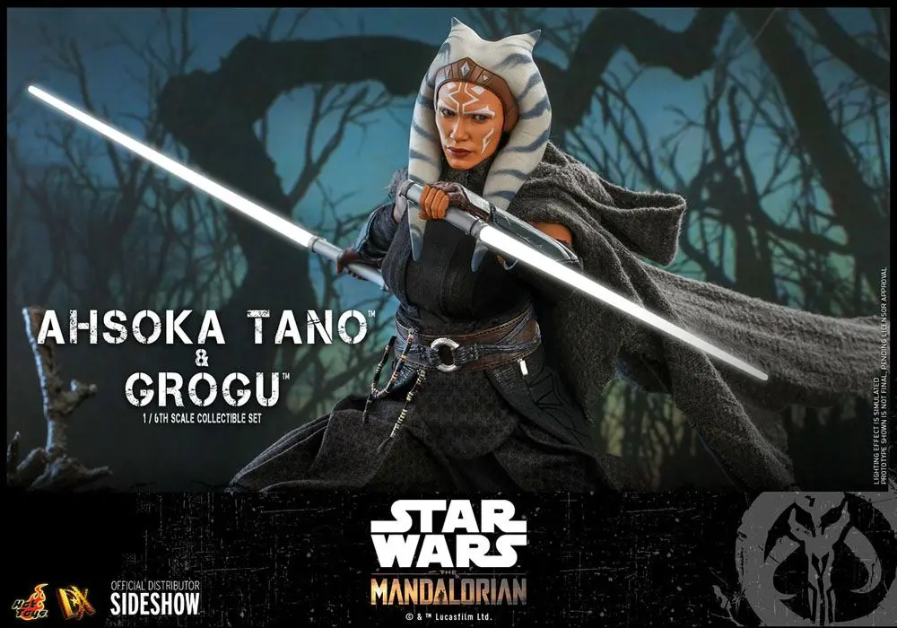 Star Wars The Mandalorian Figurina de acțiune Set de 2 1/6 Ahsoka Tano & Grogu 29 cm poza produsului