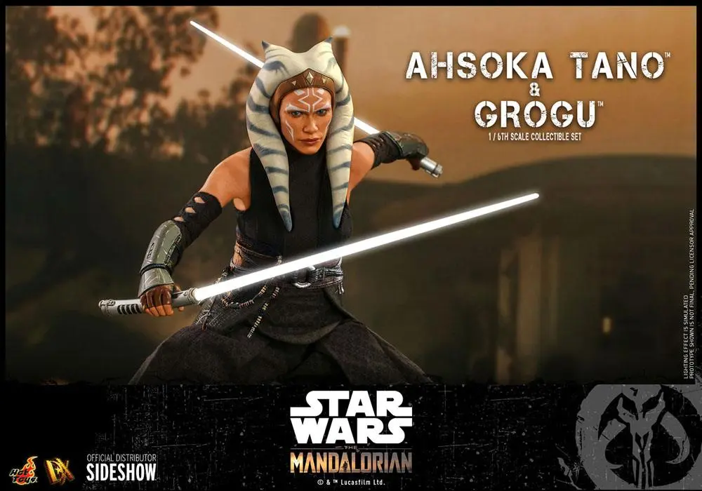 Star Wars The Mandalorian Figurina de acțiune Set de 2 1/6 Ahsoka Tano & Grogu 29 cm poza produsului