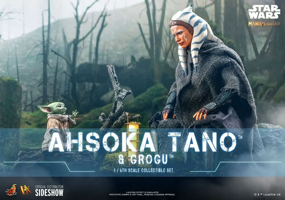 Star Wars The Mandalorian Figurina de acțiune Set de 2 1/6 Ahsoka Tano & Grogu 29 cm poza produsului