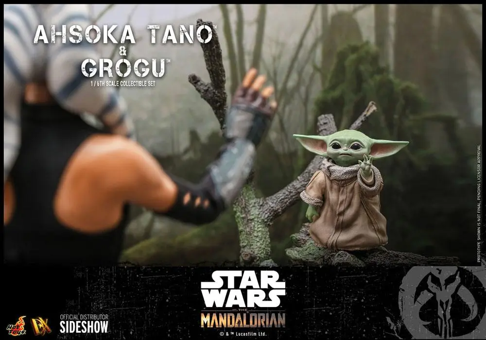 Star Wars The Mandalorian Figurina de acțiune Set de 2 1/6 Ahsoka Tano & Grogu 29 cm poza produsului