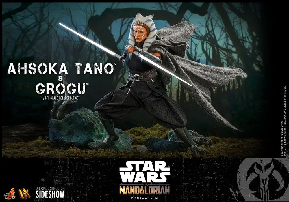 Star Wars The Mandalorian Figurina de acțiune Set de 2 1/6 Ahsoka Tano & Grogu 29 cm poza produsului