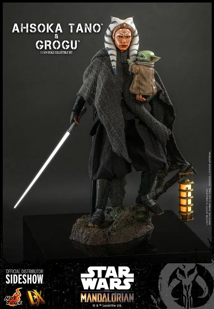 Star Wars The Mandalorian Figurina de acțiune Set de 2 1/6 Ahsoka Tano & Grogu 29 cm poza produsului