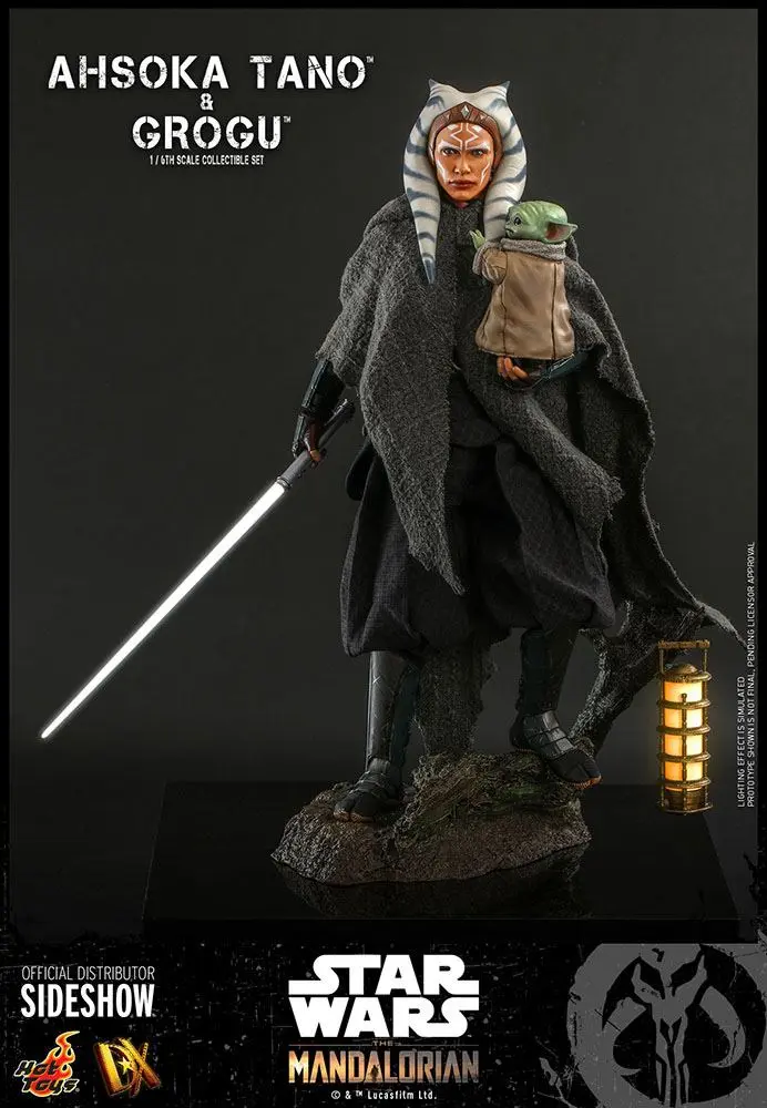 Star Wars The Mandalorian Figurina de acțiune Set de 2 1/6 Ahsoka Tano & Grogu 29 cm poza produsului