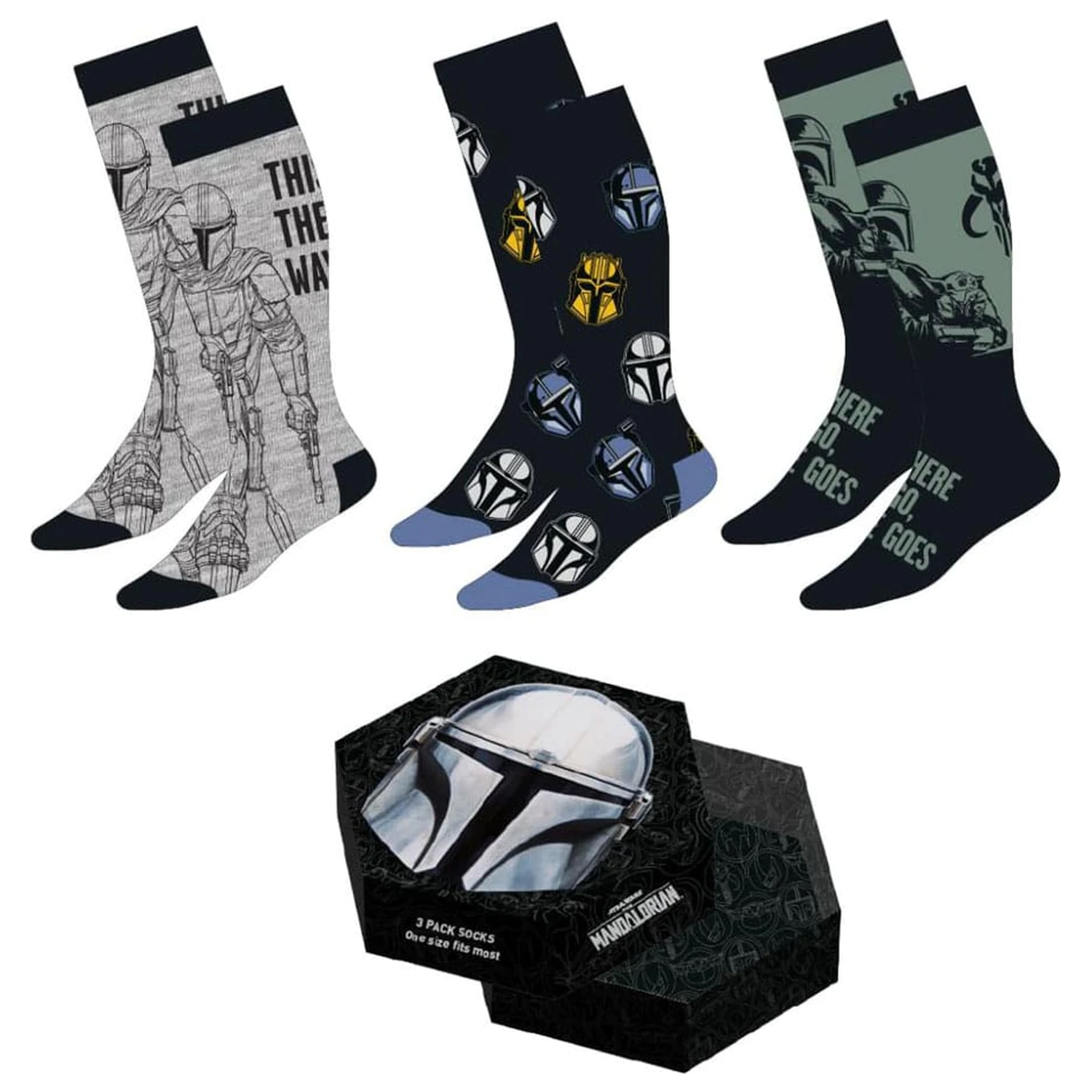 Star Wars: The Mandalorian Sosete 3-pack Mandalorian 38-45 poza produsului