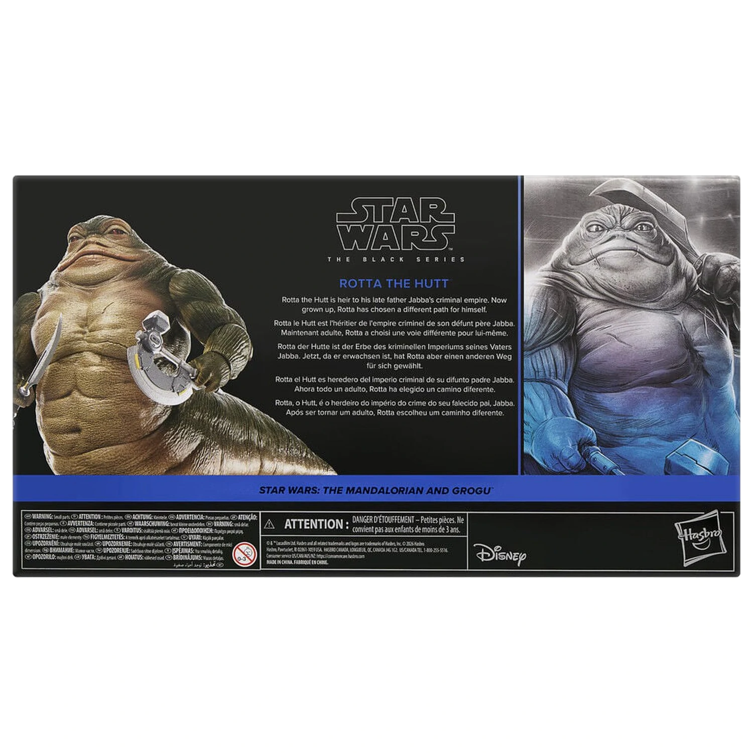 Star Wars The Mandalorian si Grog Rotta The Hutt figura 16cm poza produsului
