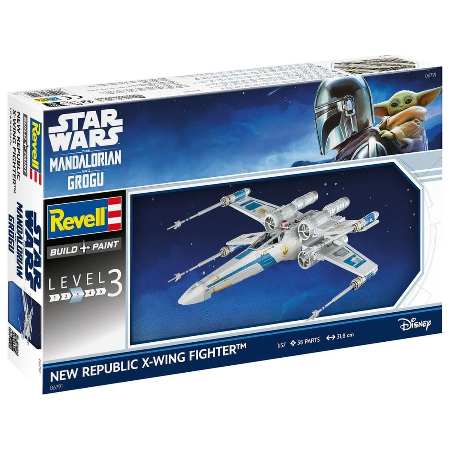 Star Wars The Mandalorian and Grogu Revell Model Kit 1/57 New Republic X-Wing Fighter 22 cm poza produsului
