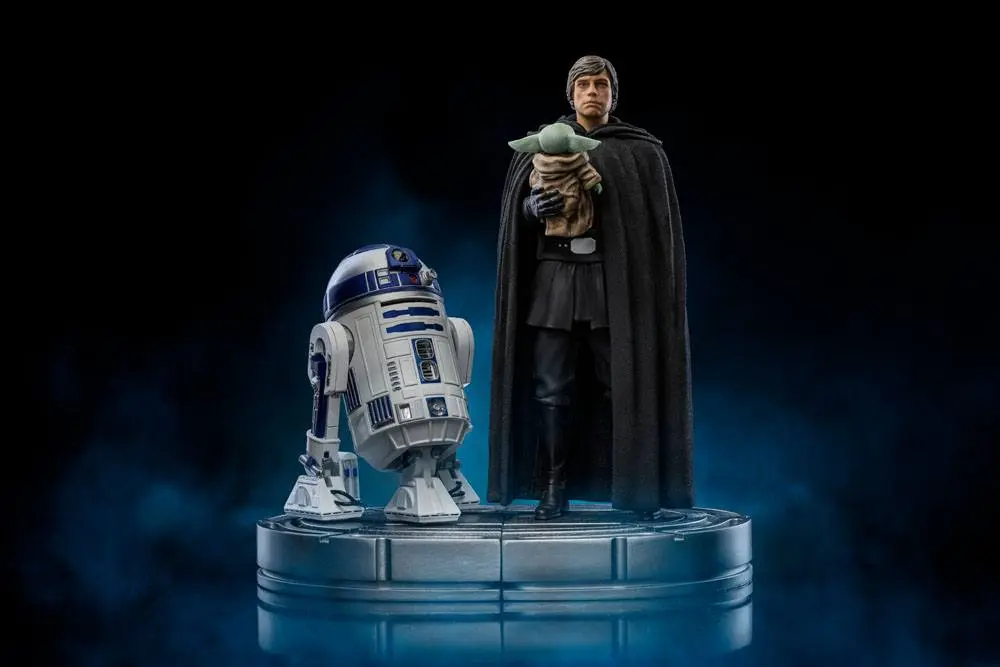 Star Wars The Mandalorian Statuie Scară Artă 1/10 Luke Skywalker și Grogu 21 cm poza produsului