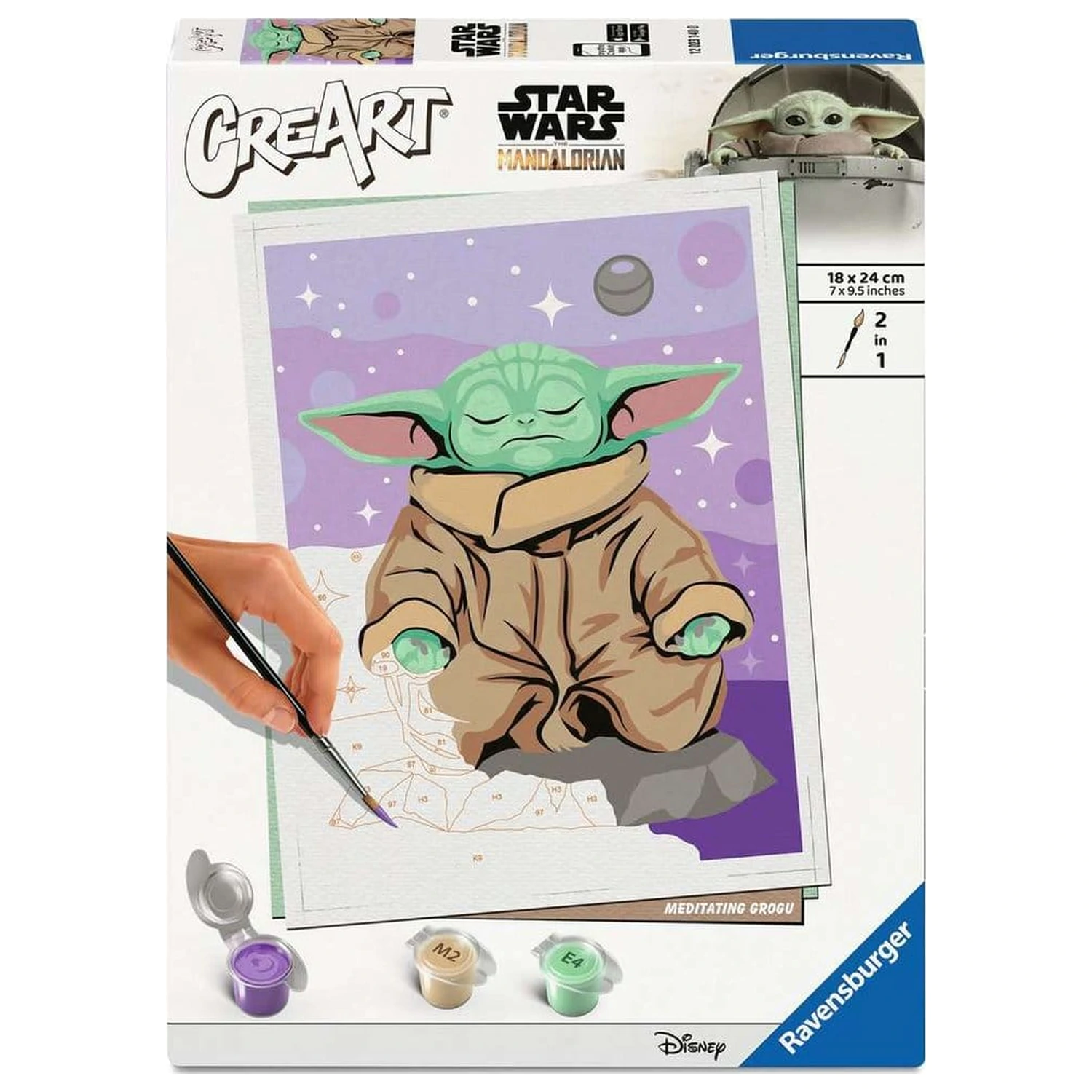 Star Wars: The Mandalorian CreArt Pictura pe Numere Meditating Grogu poza produsului
