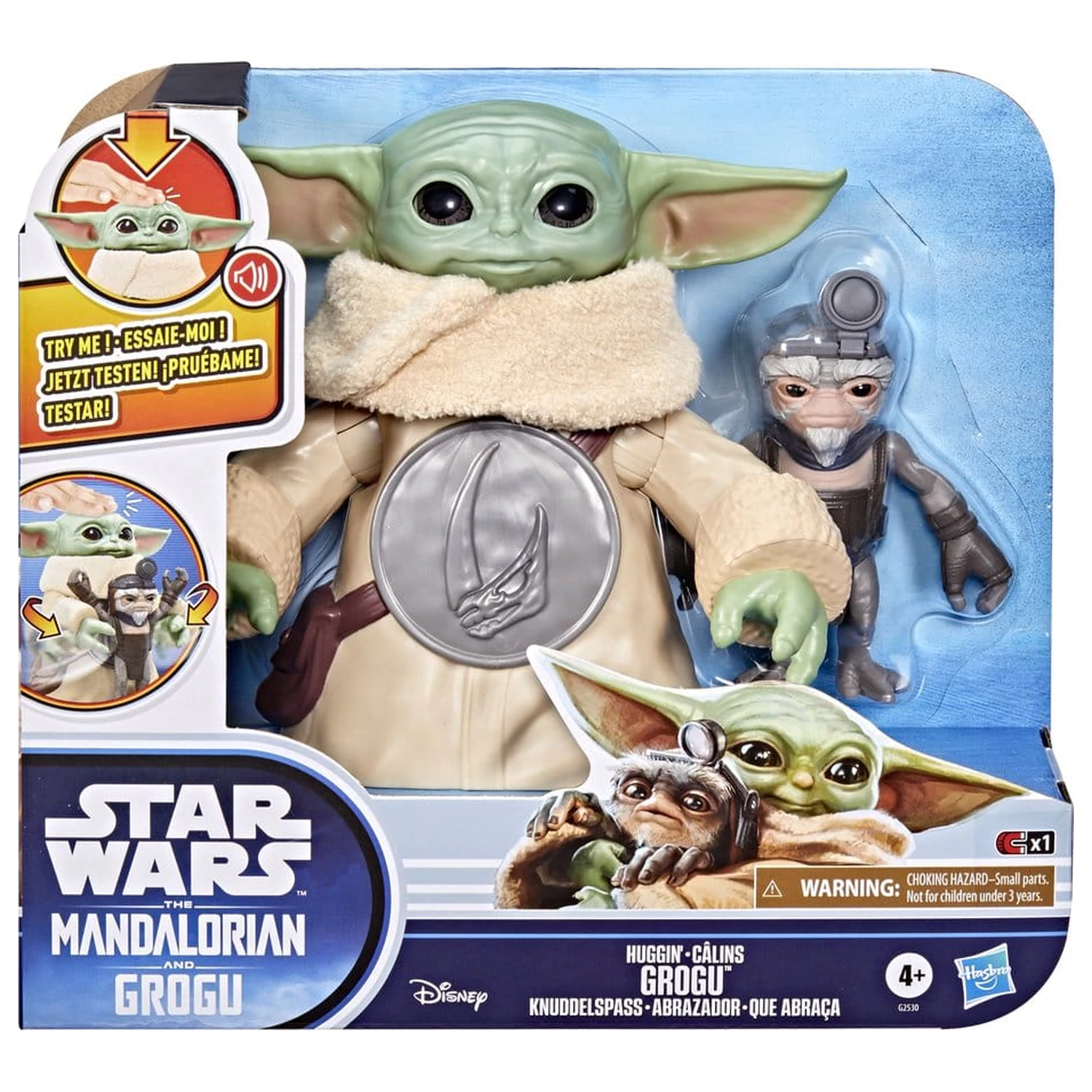 Star Wars: The Mandalorian & Grogu Figurina electronica de actiune Huggin' Grogu & Anzellan 17 cm poza produsului