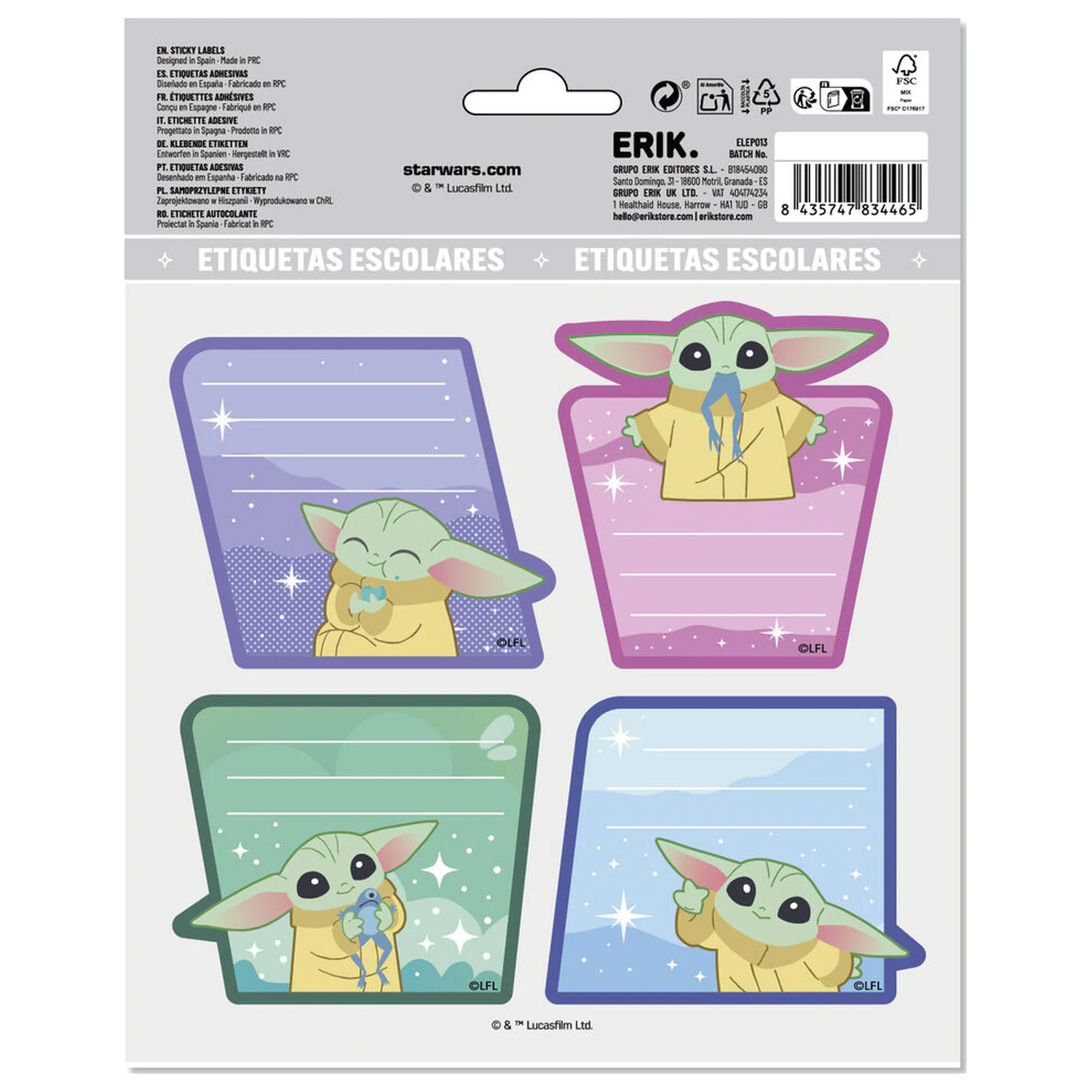 Star Wars The Mandalorian Grogu etichete autoadezive premium poza produsului