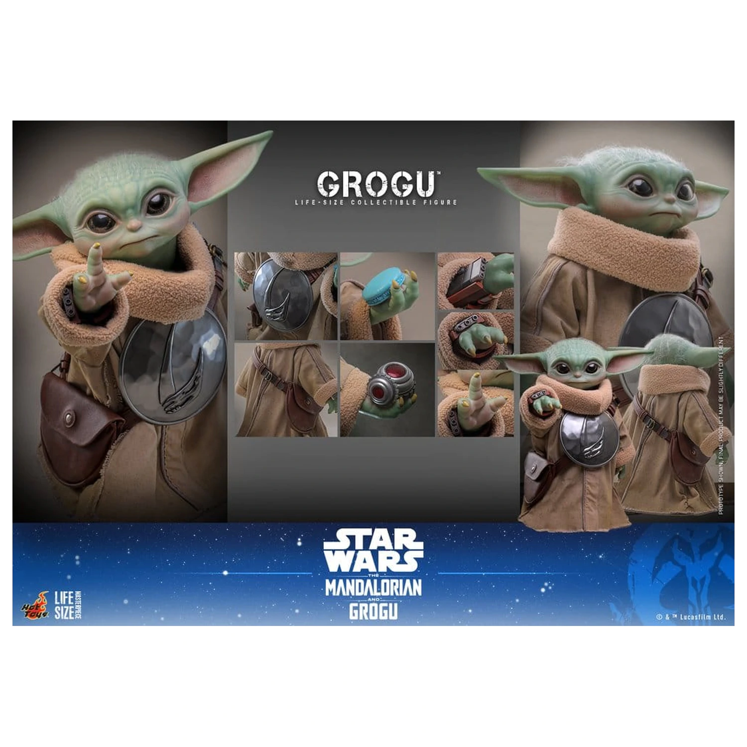 Star Wars: The Mandalorian & Grogu Life-Size Figura Grogu 38 cm poza produsului