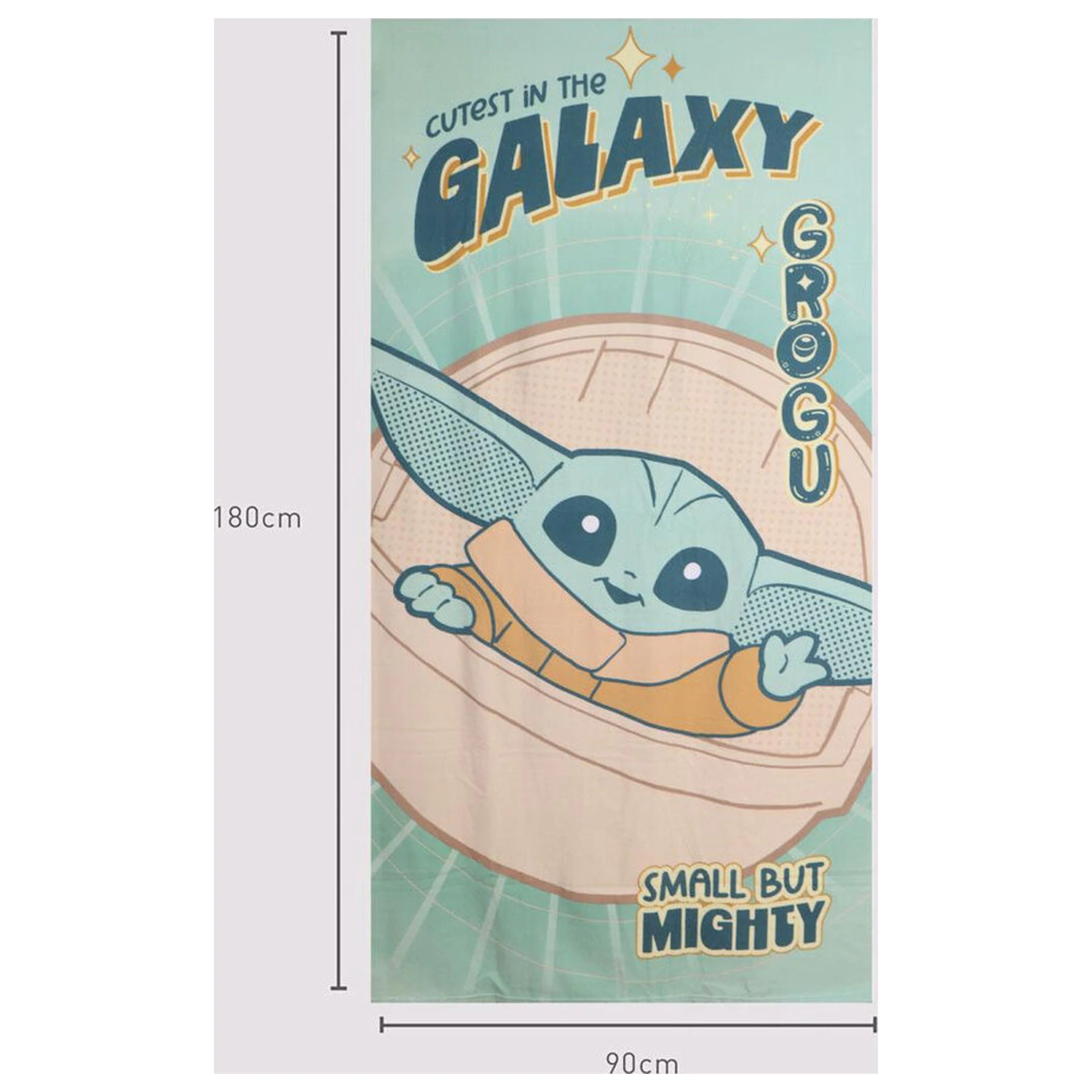 Star Wars The Mandalorian Grogu prosop de plaja din microfibra poza produsului