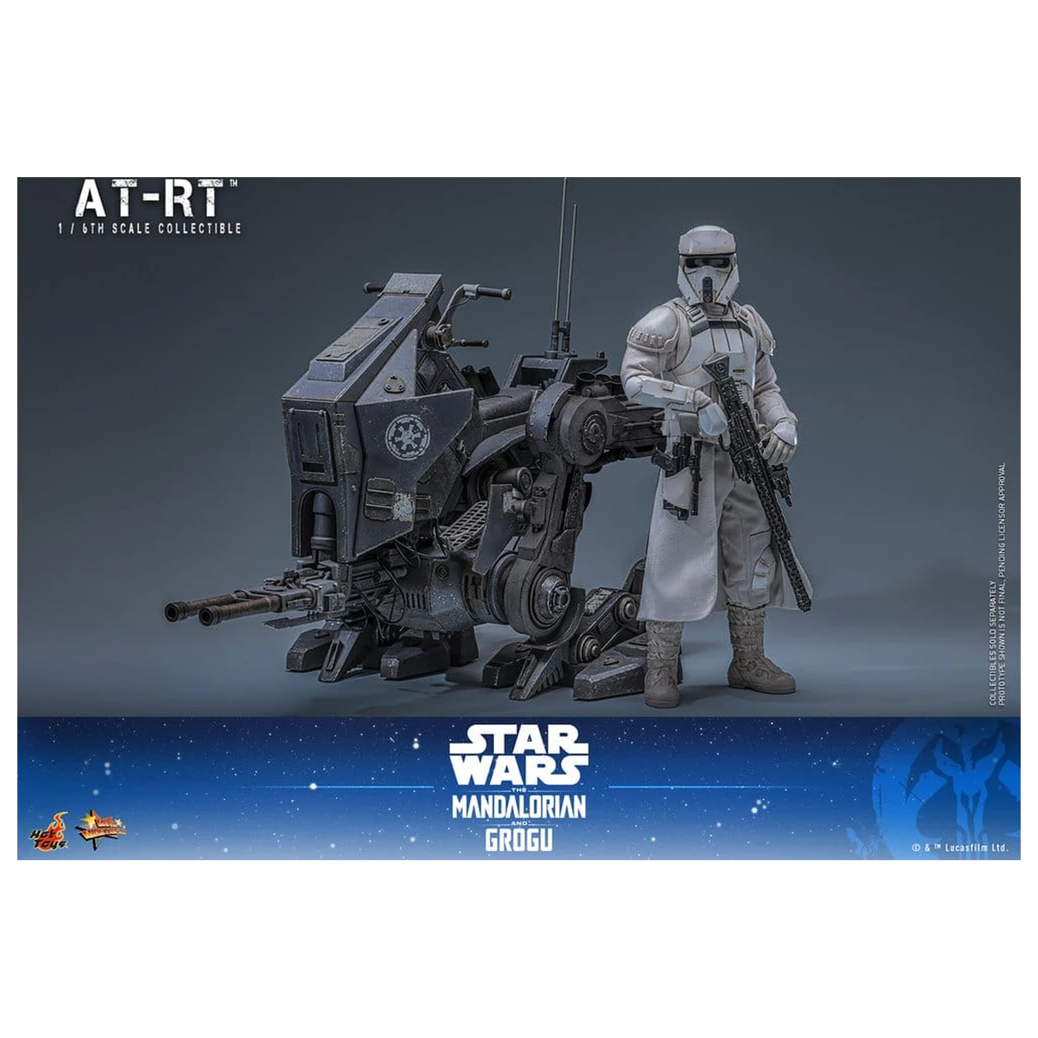 Star Wars: The Mandalorian & Grogu Movie Masterpiece set figurina de acțiune 1/6 Imperial Remnant AT-RT Driver & AT-RT 60 cm poza produsului