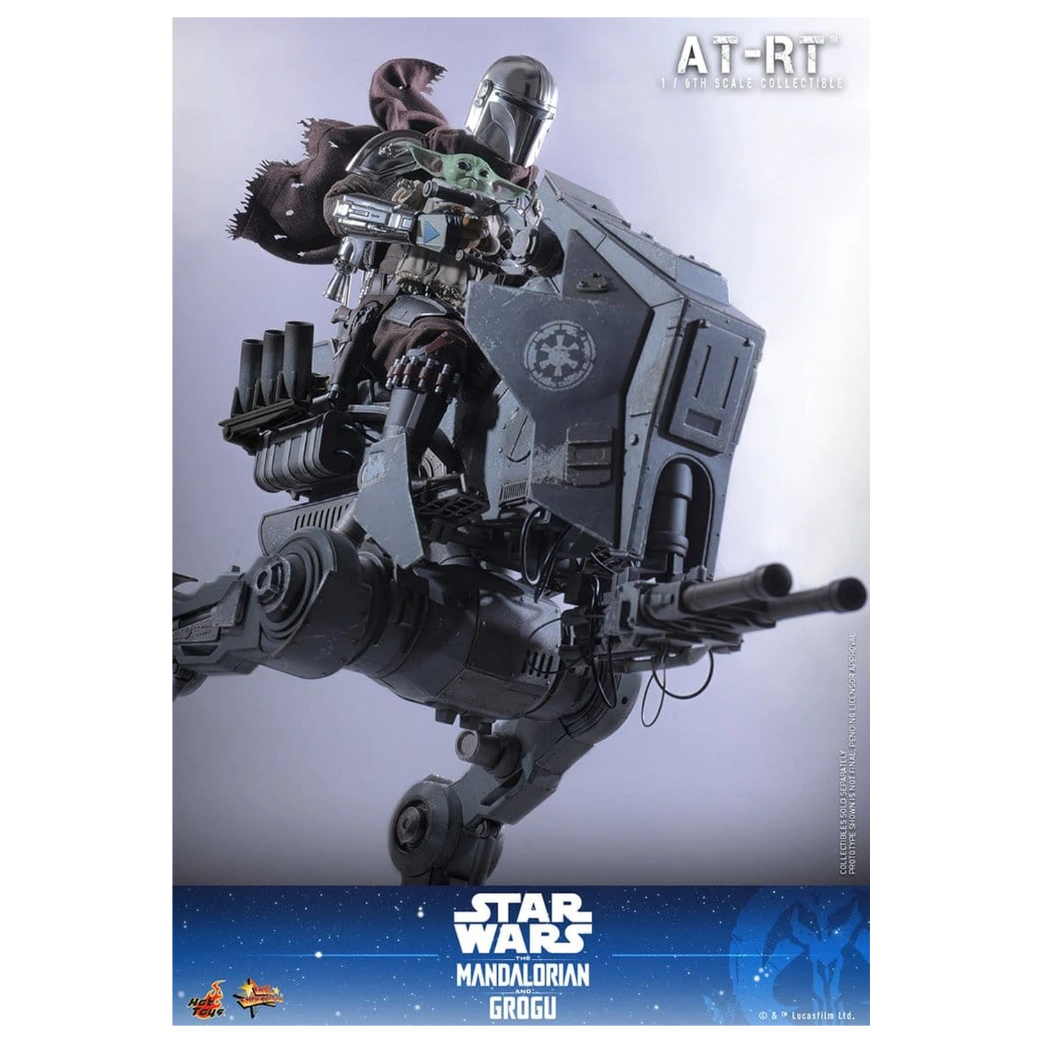 Star Wars: The Mandalorian & Grogu Movie Masterpiece set figurina de acțiune 1/6 Imperial Remnant AT-RT Driver & AT-RT 60 cm poza produsului