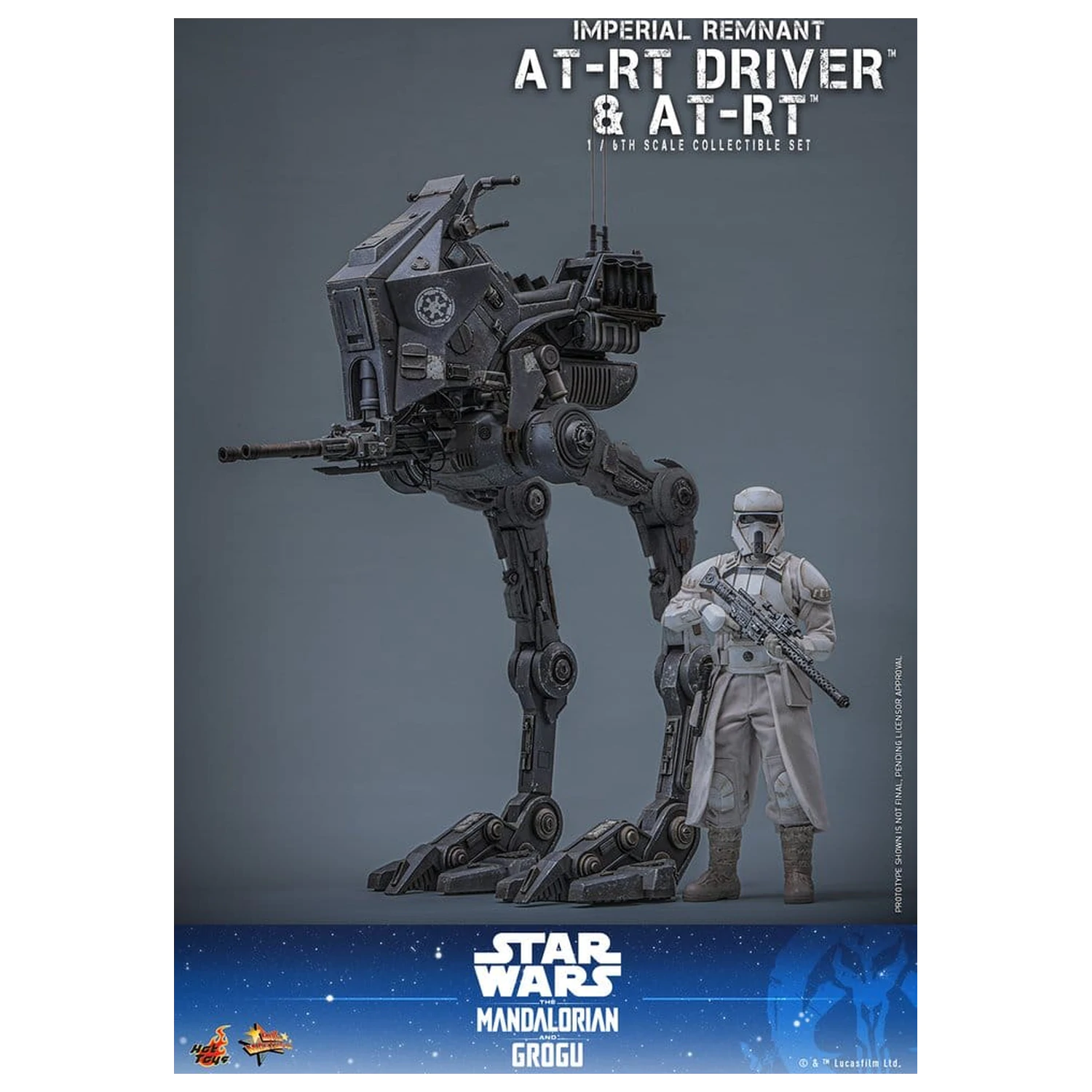 Star Wars: The Mandalorian & Grogu Movie Masterpiece set figurina de acțiune 1/6 Imperial Remnant AT-RT Driver & AT-RT 60 cm poza produsului