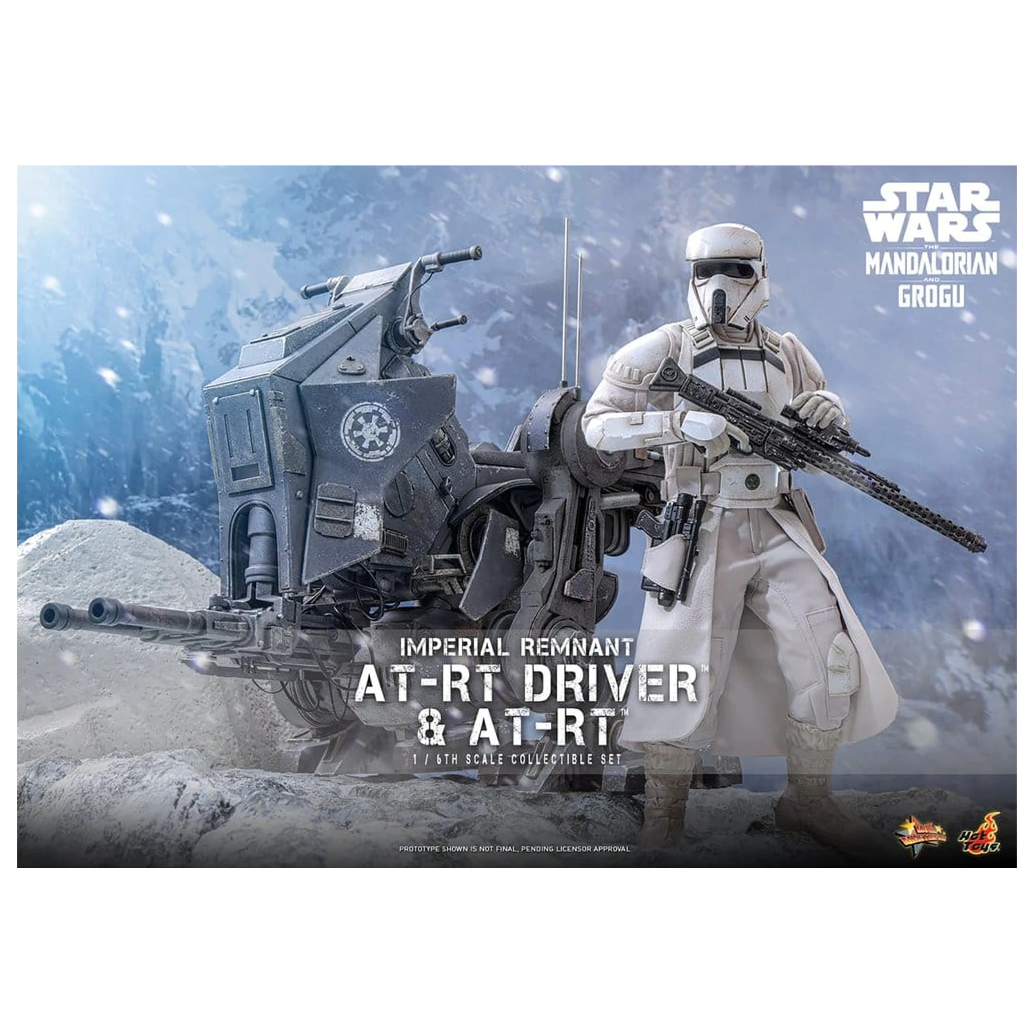 Star Wars: The Mandalorian & Grogu Movie Masterpiece set figurina de acțiune 1/6 Imperial Remnant AT-RT Driver & AT-RT 60 cm poza produsului