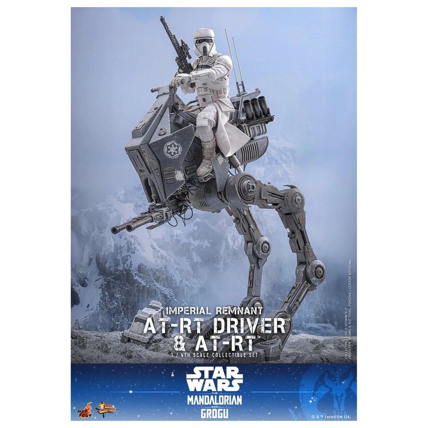 Star Wars: The Mandalorian & Grogu Movie Masterpiece set figurina de acțiune 1/6 Imperial Remnant AT-RT Driver & AT-RT 60 cm poza produsului