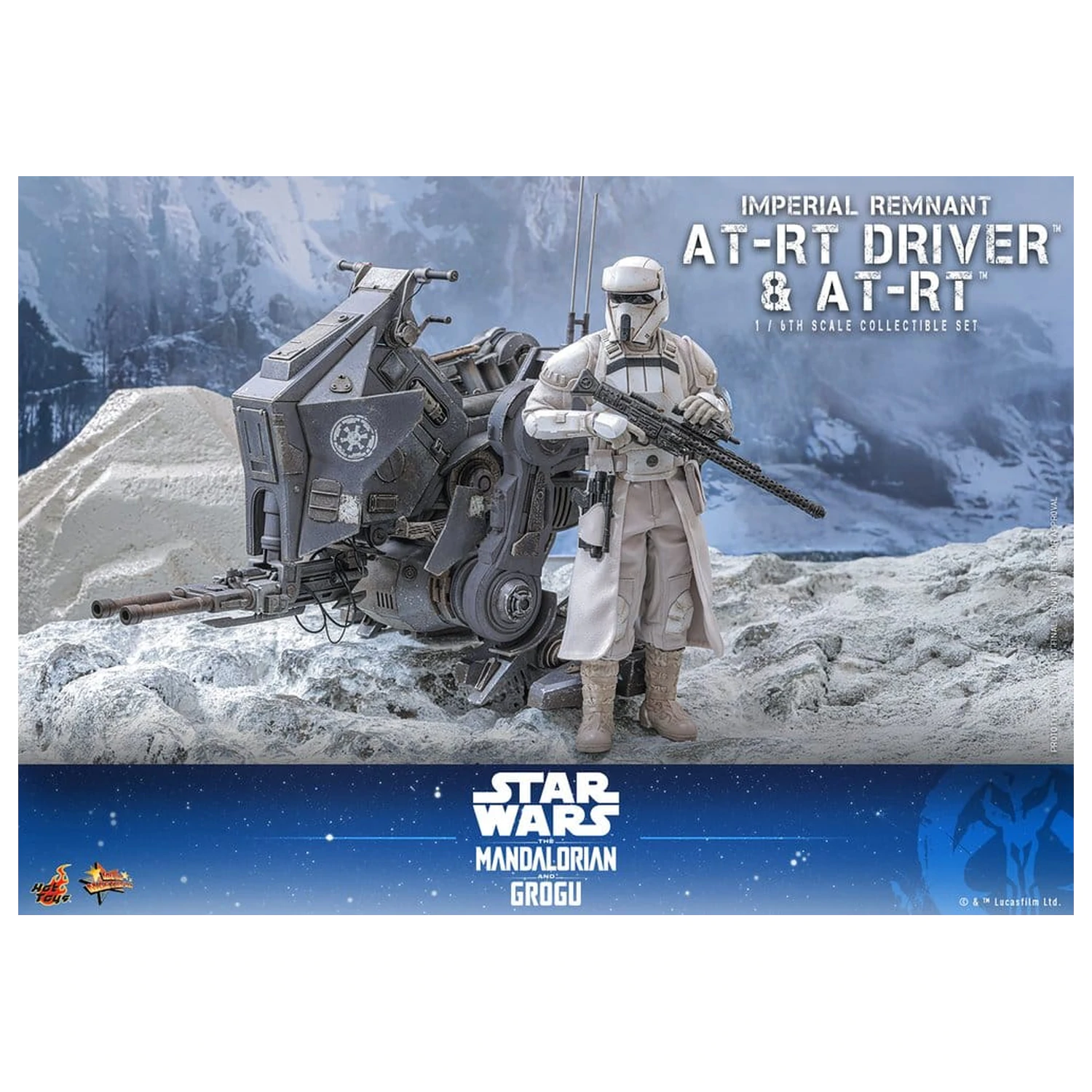 Star Wars: The Mandalorian & Grogu Movie Masterpiece set figurina de acțiune 1/6 Imperial Remnant AT-RT Driver & AT-RT 60 cm poza produsului