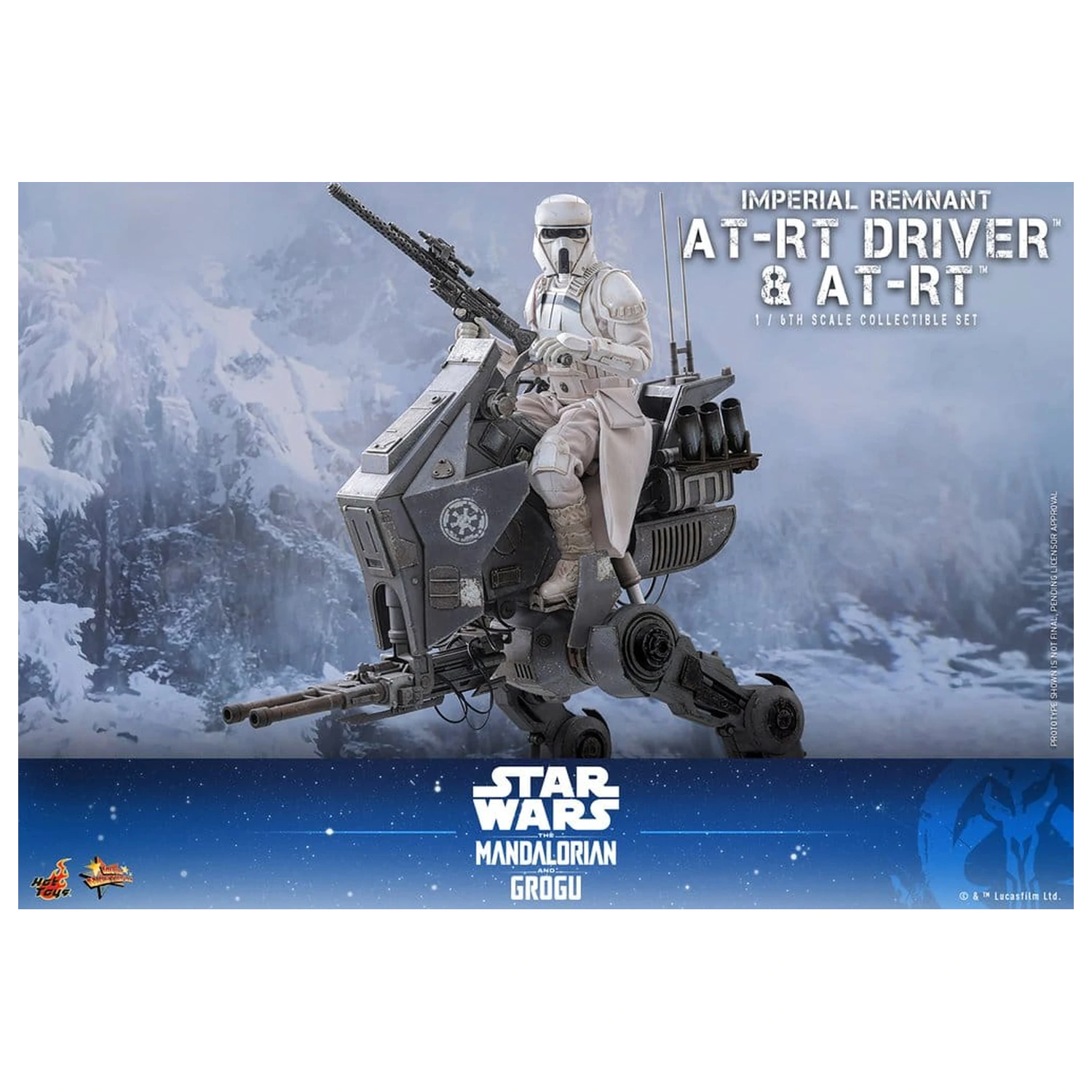 Star Wars: The Mandalorian & Grogu Movie Masterpiece set figurina de acțiune 1/6 Imperial Remnant AT-RT Driver & AT-RT 60 cm poza produsului