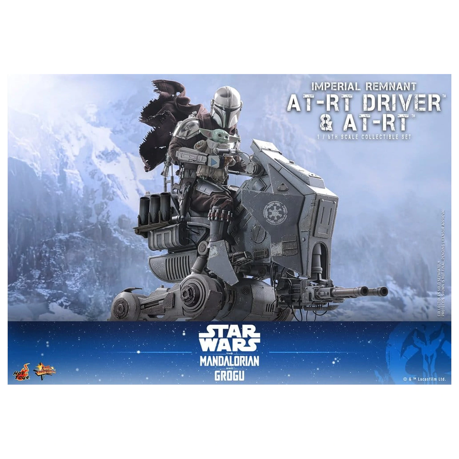 Star Wars: The Mandalorian & Grogu Movie Masterpiece set figurina de acțiune 1/6 Imperial Remnant AT-RT Driver & AT-RT 60 cm poza produsului