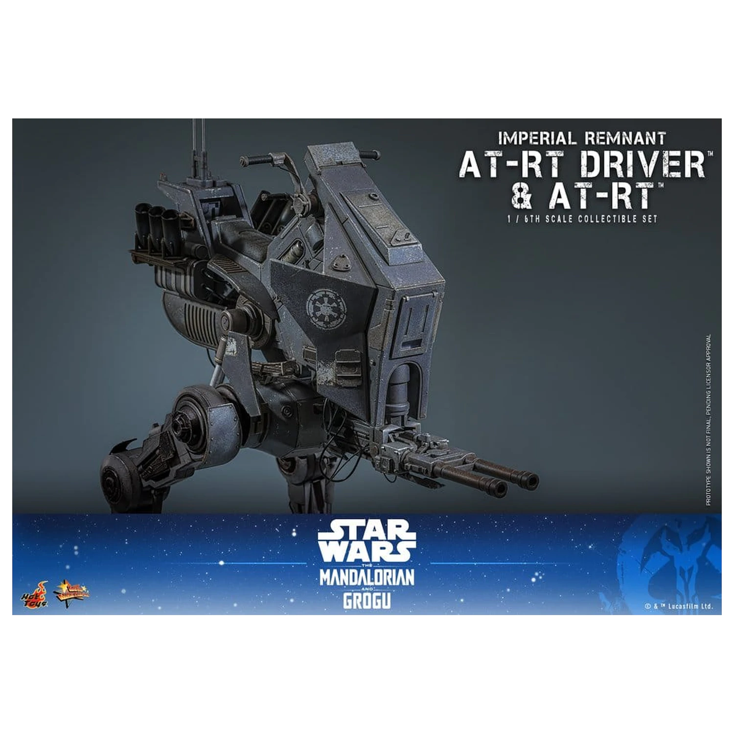 Star Wars: The Mandalorian & Grogu Movie Masterpiece set figurina de acțiune 1/6 Imperial Remnant AT-RT Driver & AT-RT 60 cm poza produsului