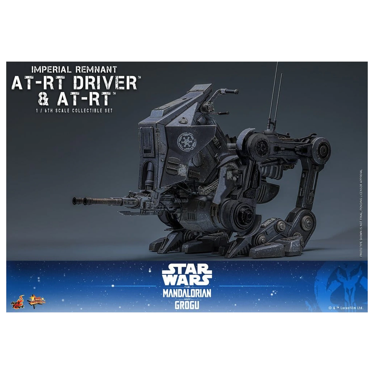 Star Wars: The Mandalorian & Grogu Movie Masterpiece set figurina de acțiune 1/6 Imperial Remnant AT-RT Driver & AT-RT 60 cm poza produsului