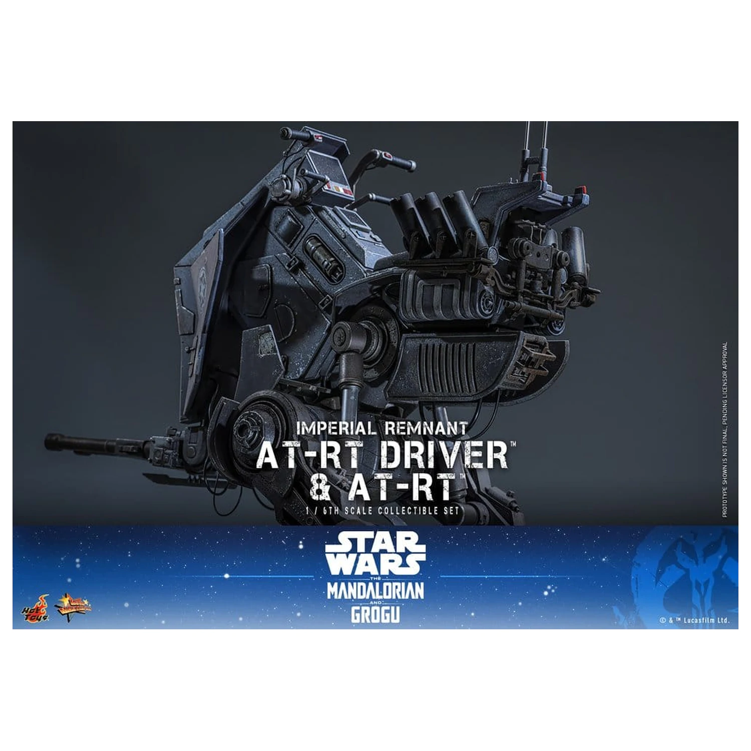 Star Wars: The Mandalorian & Grogu Movie Masterpiece set figurina de acțiune 1/6 Imperial Remnant AT-RT Driver & AT-RT 60 cm poza produsului