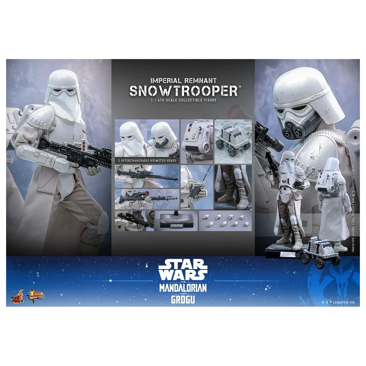 Star Wars: The Mandalorian & Grogu Movie Masterpiece Figurina de actiune 1/6 Imperial Remnant Snowtrooper 30 cm poza produsului
