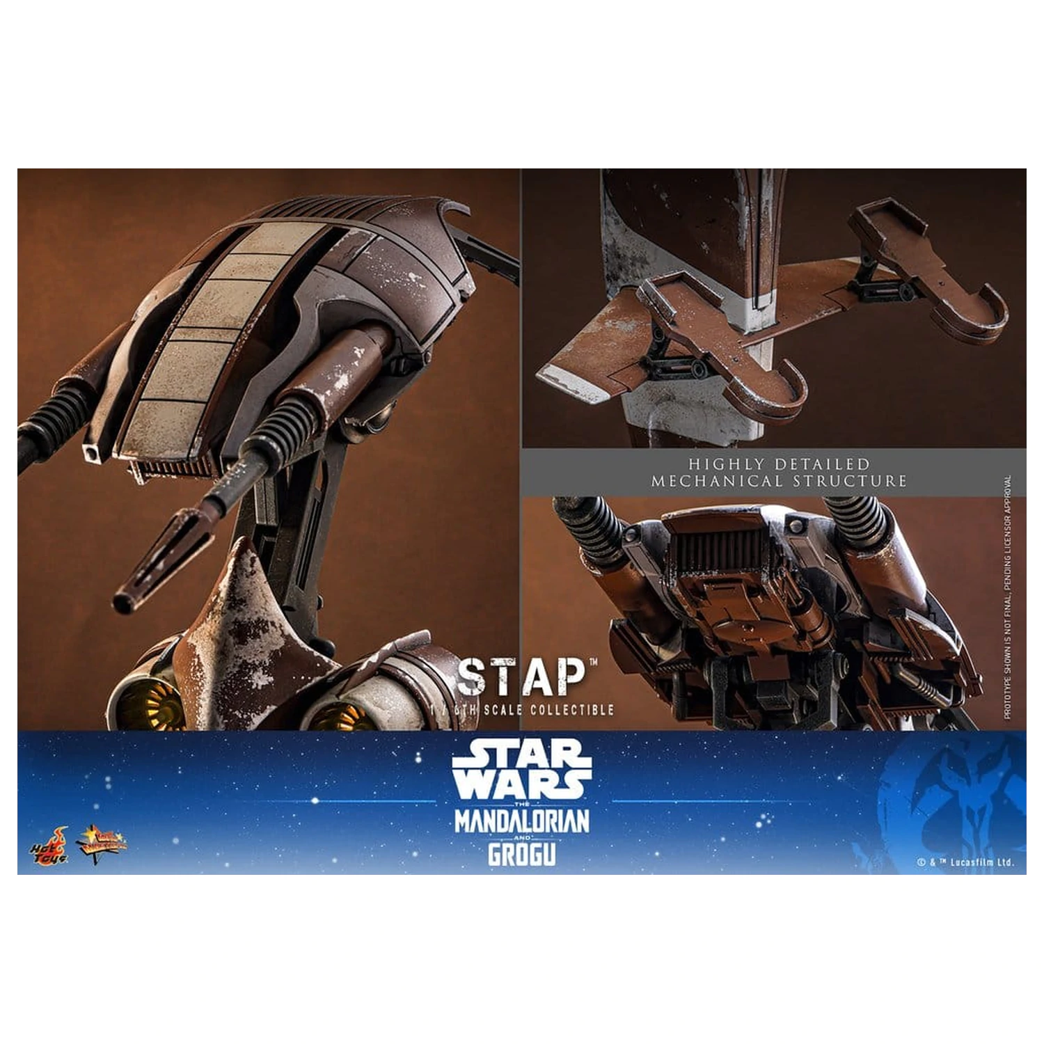 Star Wars: The Mandalorian & Grogu Movie Masterpiece Accesoriu 1/6 STAP 32 cm poza produsului