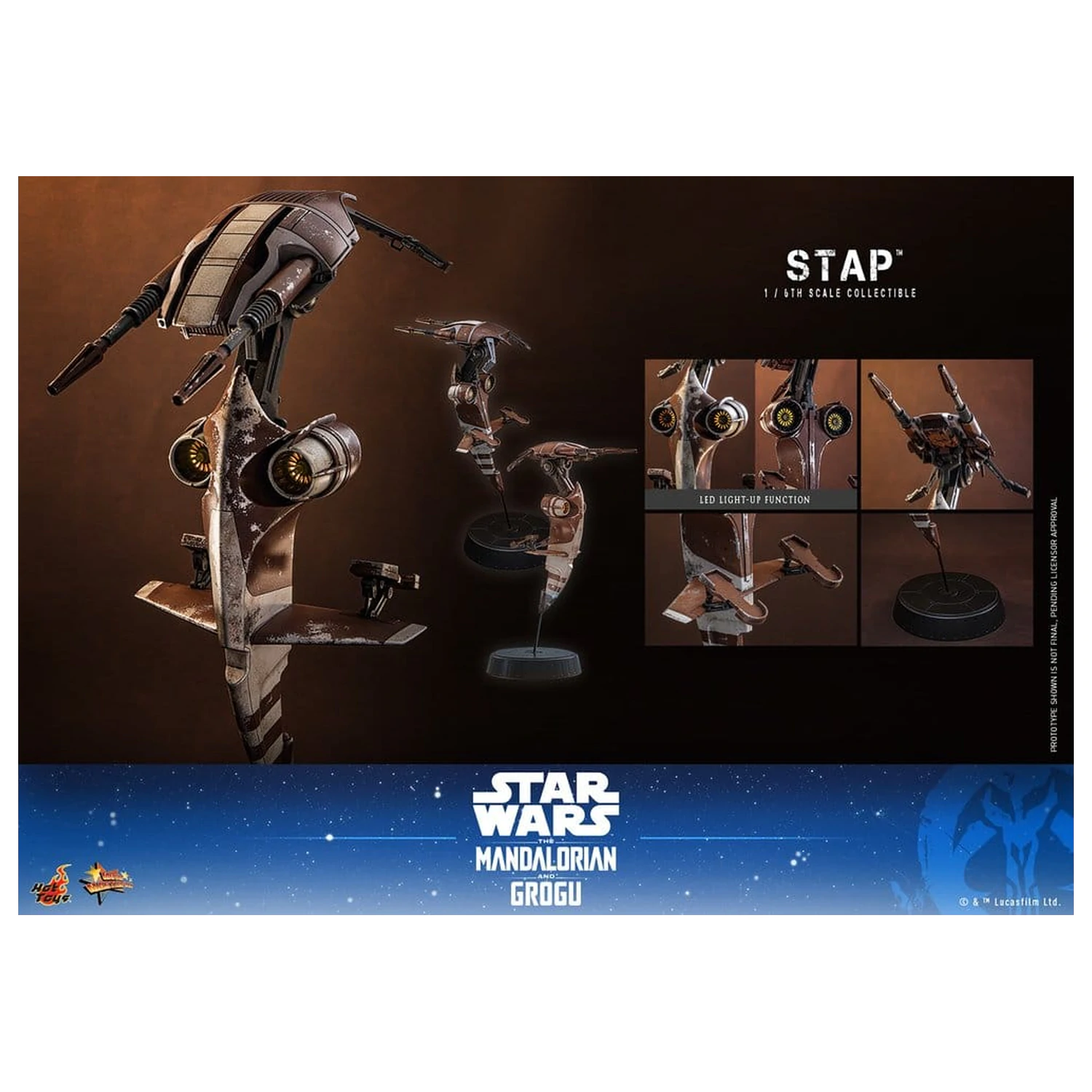 Star Wars: The Mandalorian & Grogu Movie Masterpiece Accesoriu 1/6 STAP 32 cm poza produsului
