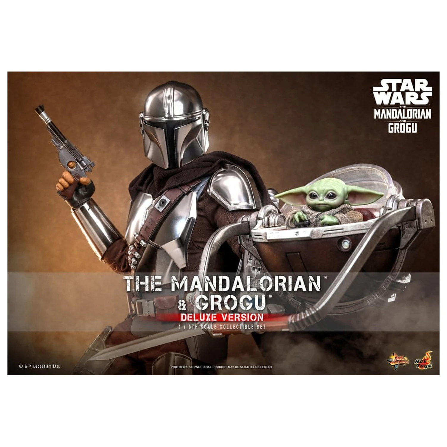 Star Wars: The Mandalorian & Grogu Movie Masterpiece Figurina de acțiune 1/6 The Mandalorian și Grogu (Deluxe Version) 31 cm poza produsului
