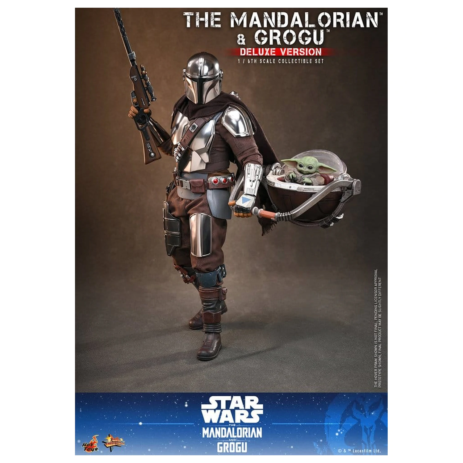 Star Wars: The Mandalorian & Grogu Movie Masterpiece Figurina de acțiune 1/6 The Mandalorian și Grogu (Deluxe Version) 31 cm poza produsului