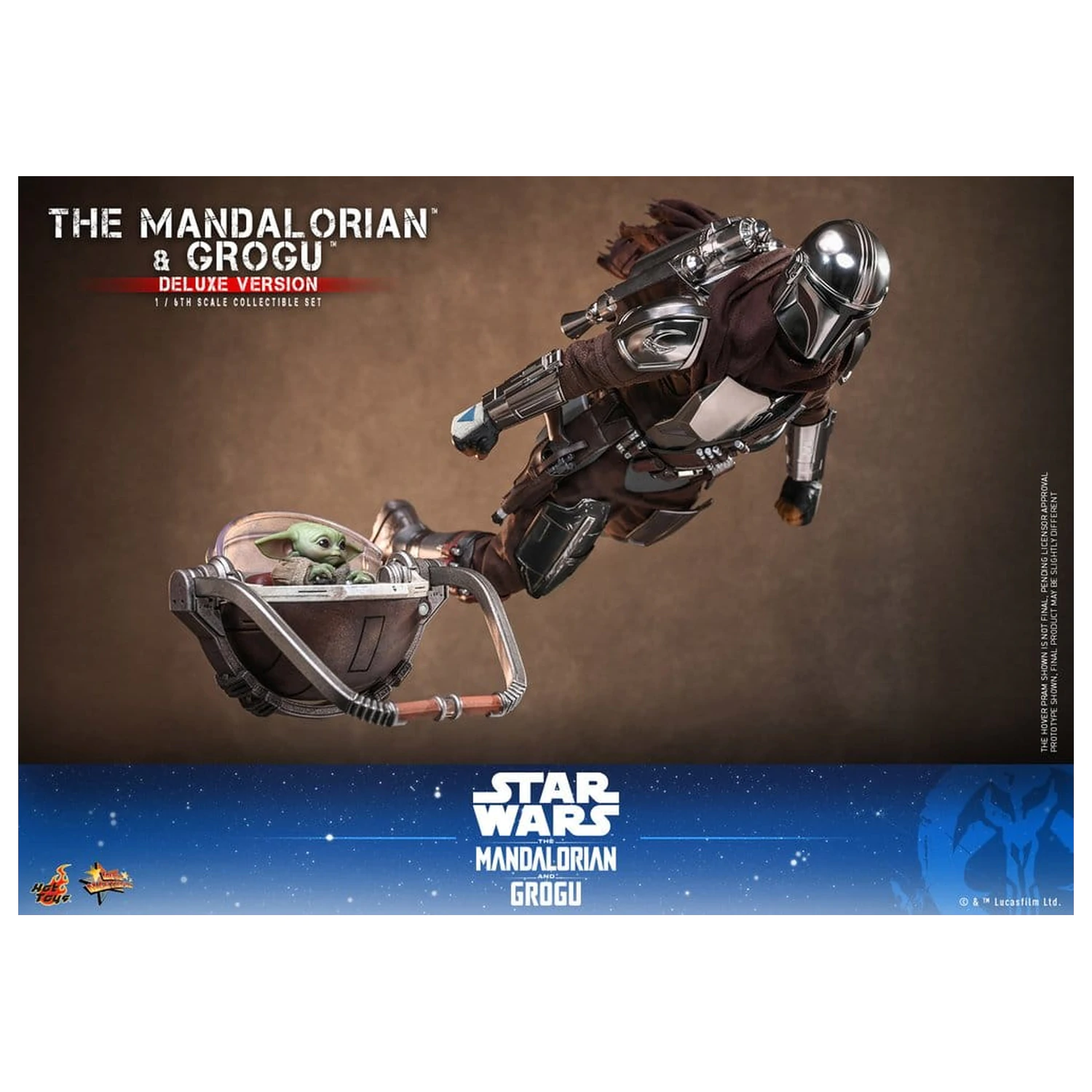 Star Wars: The Mandalorian & Grogu Movie Masterpiece Figurina de acțiune 1/6 The Mandalorian și Grogu (Deluxe Version) 31 cm poza produsului