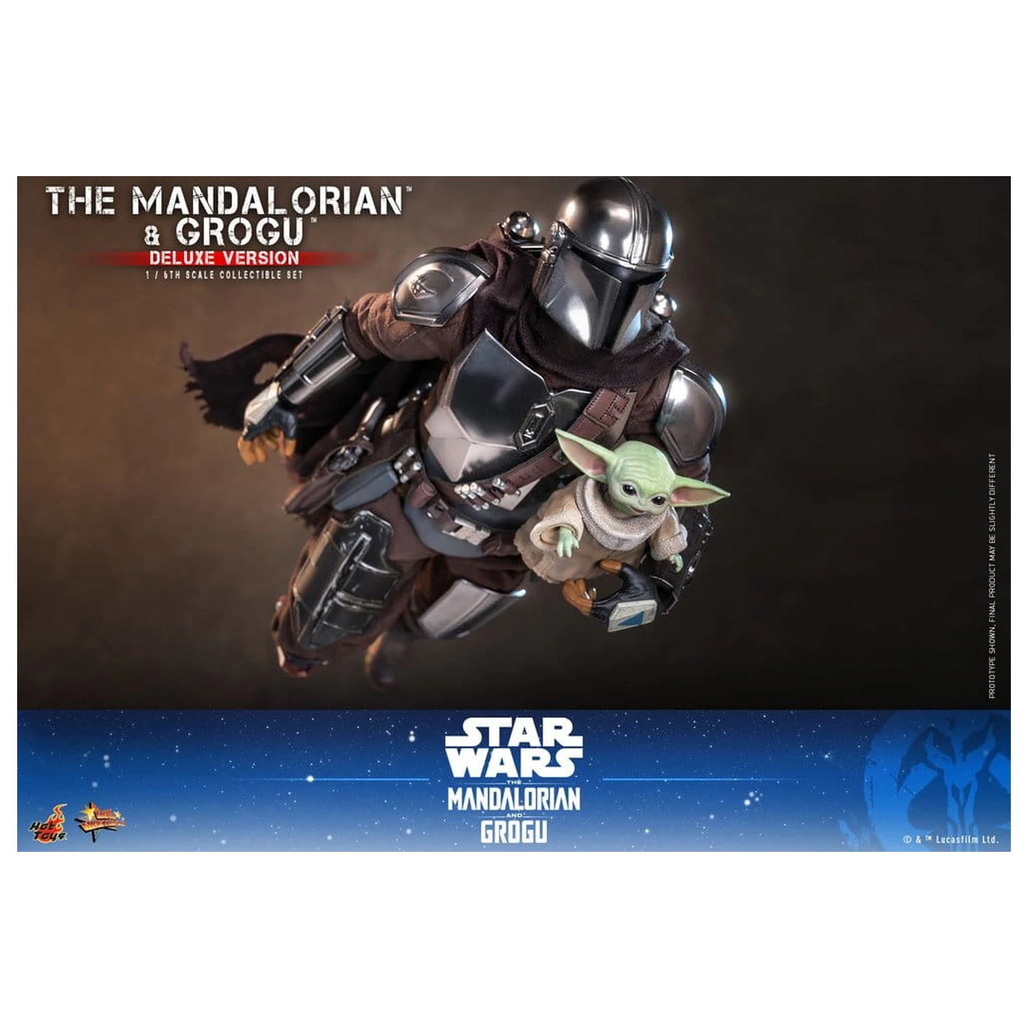 Star Wars: The Mandalorian & Grogu Movie Masterpiece Figurina de acțiune 1/6 The Mandalorian și Grogu (Deluxe Version) 31 cm poza produsului