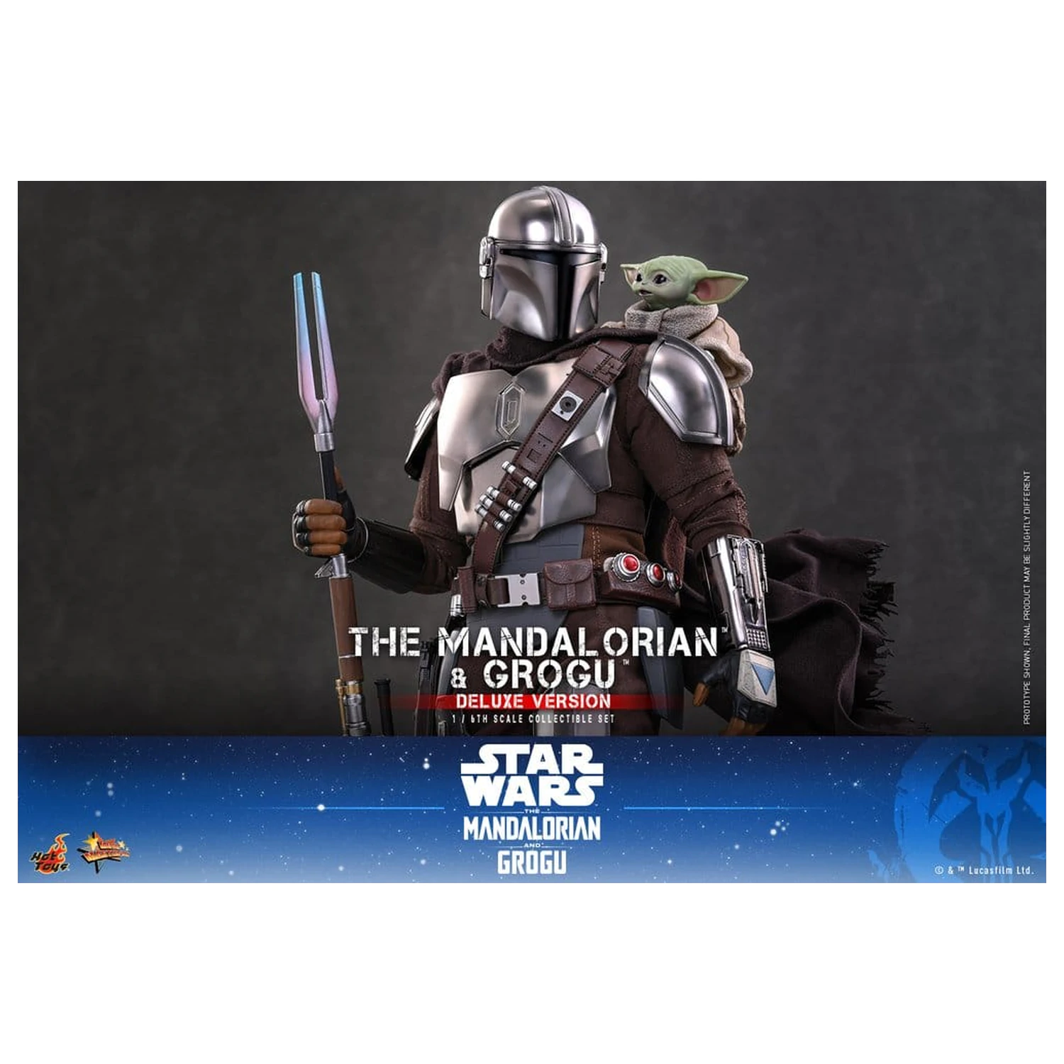 Star Wars: The Mandalorian & Grogu Movie Masterpiece Figurina de acțiune 1/6 The Mandalorian și Grogu (Deluxe Version) 31 cm poza produsului
