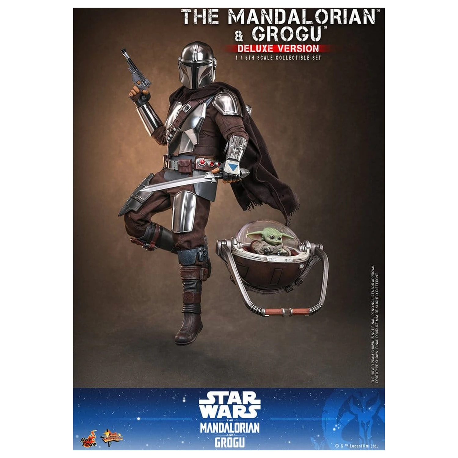 Star Wars: The Mandalorian & Grogu Movie Masterpiece Figurina de acțiune 1/6 The Mandalorian și Grogu (Deluxe Version) 31 cm poza produsului
