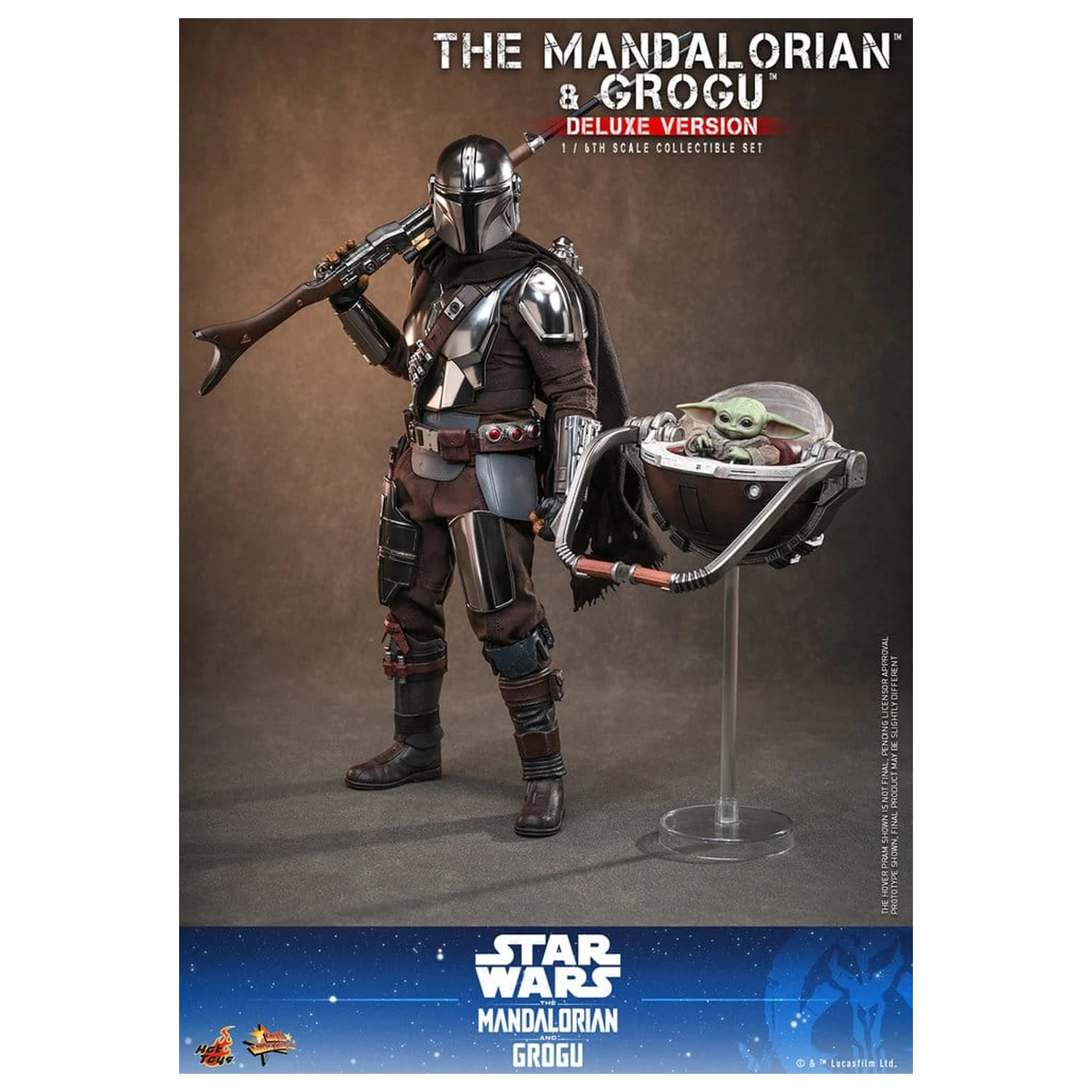 Star Wars: The Mandalorian & Grogu Movie Masterpiece Figurina de acțiune 1/6 The Mandalorian și Grogu (Deluxe Version) 31 cm poza produsului