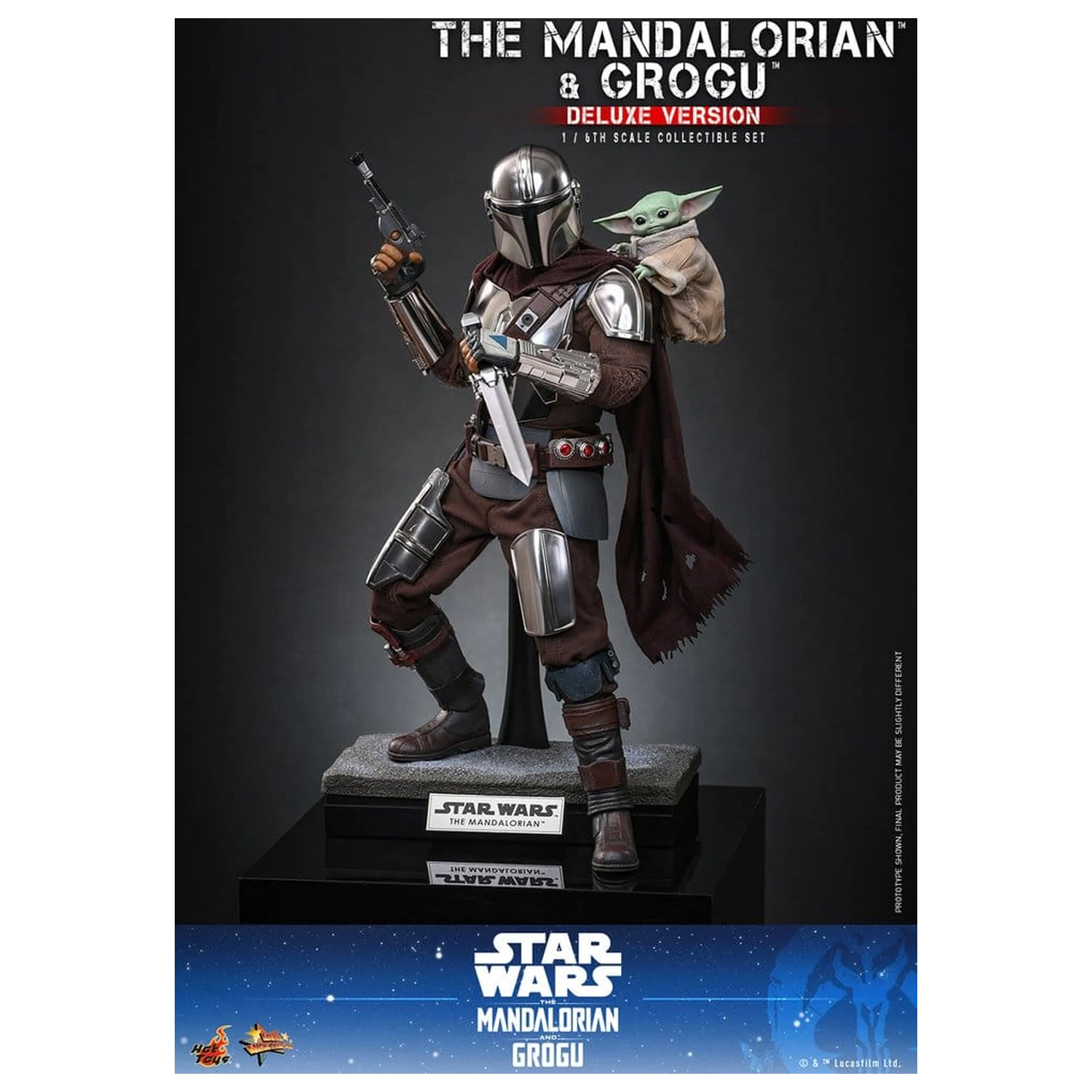 Star Wars: The Mandalorian & Grogu Movie Masterpiece Figurina de acțiune 1/6 The Mandalorian și Grogu (Deluxe Version) 31 cm poza produsului